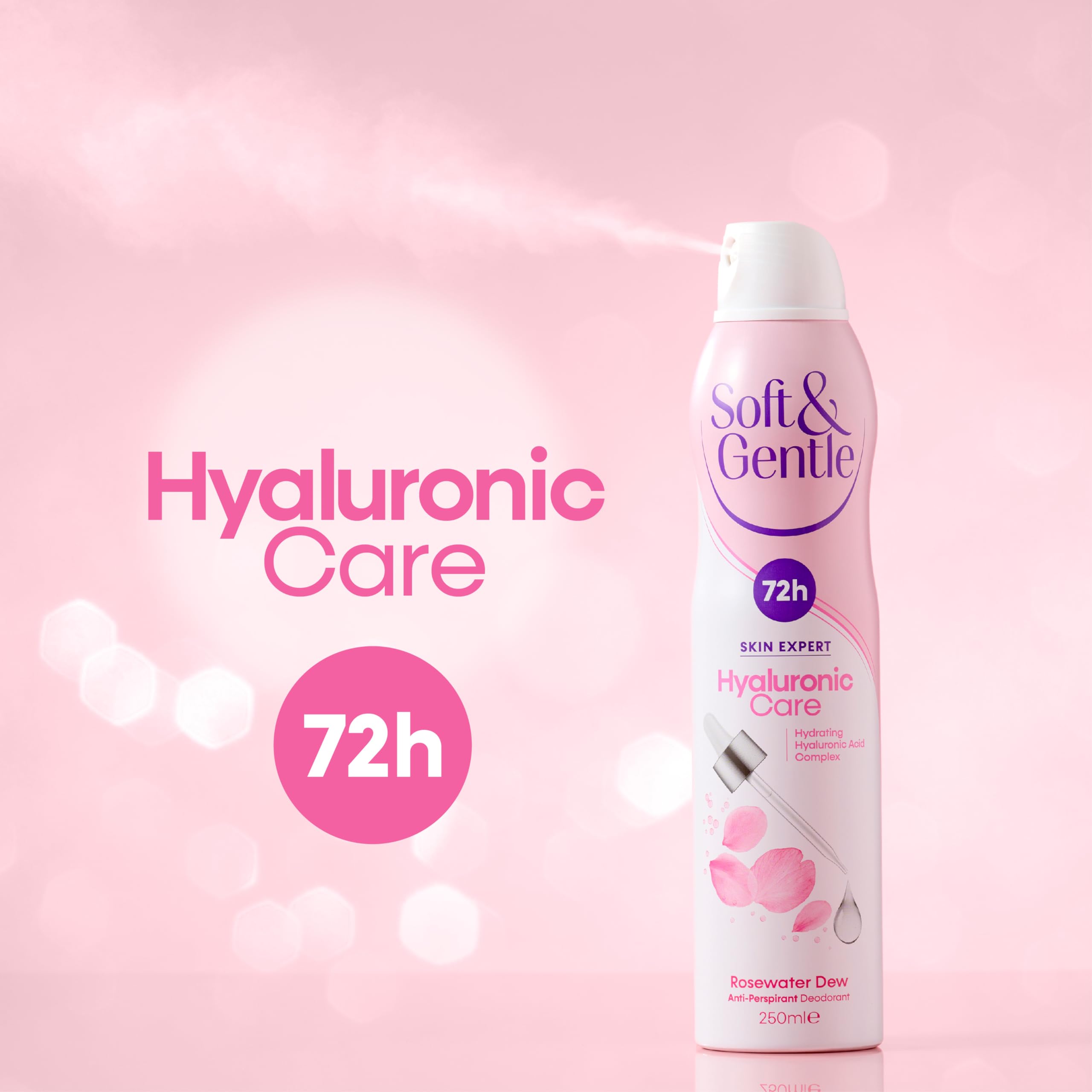 SOFT &amp; GENTLE Antitranspirant-Deodorant, Skin Expert Hyaluronic Care, Rosew 3