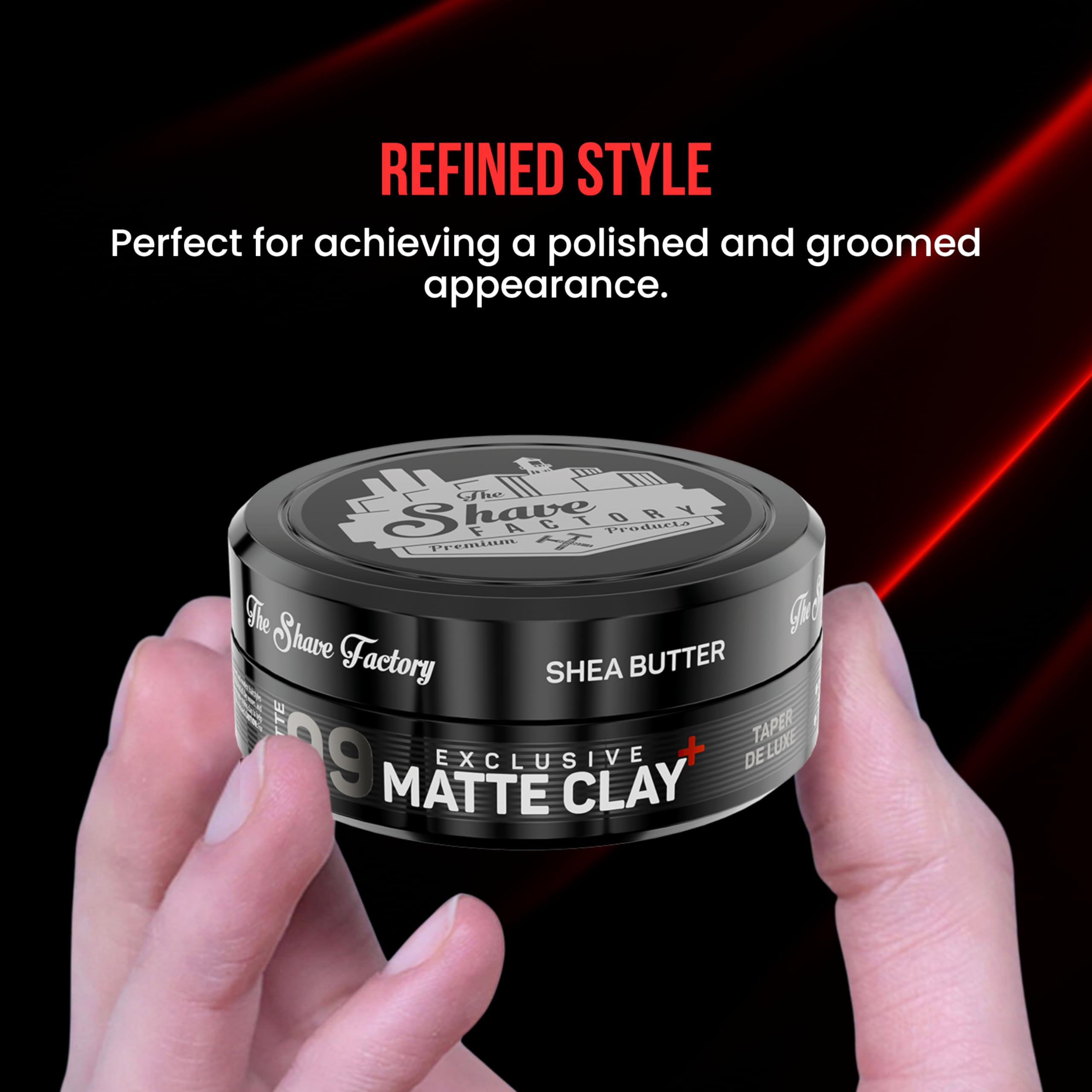 The Shave Factory Exclusive Matte Clay 150ml - 99 Taper De Luxe with Shea Butter 5