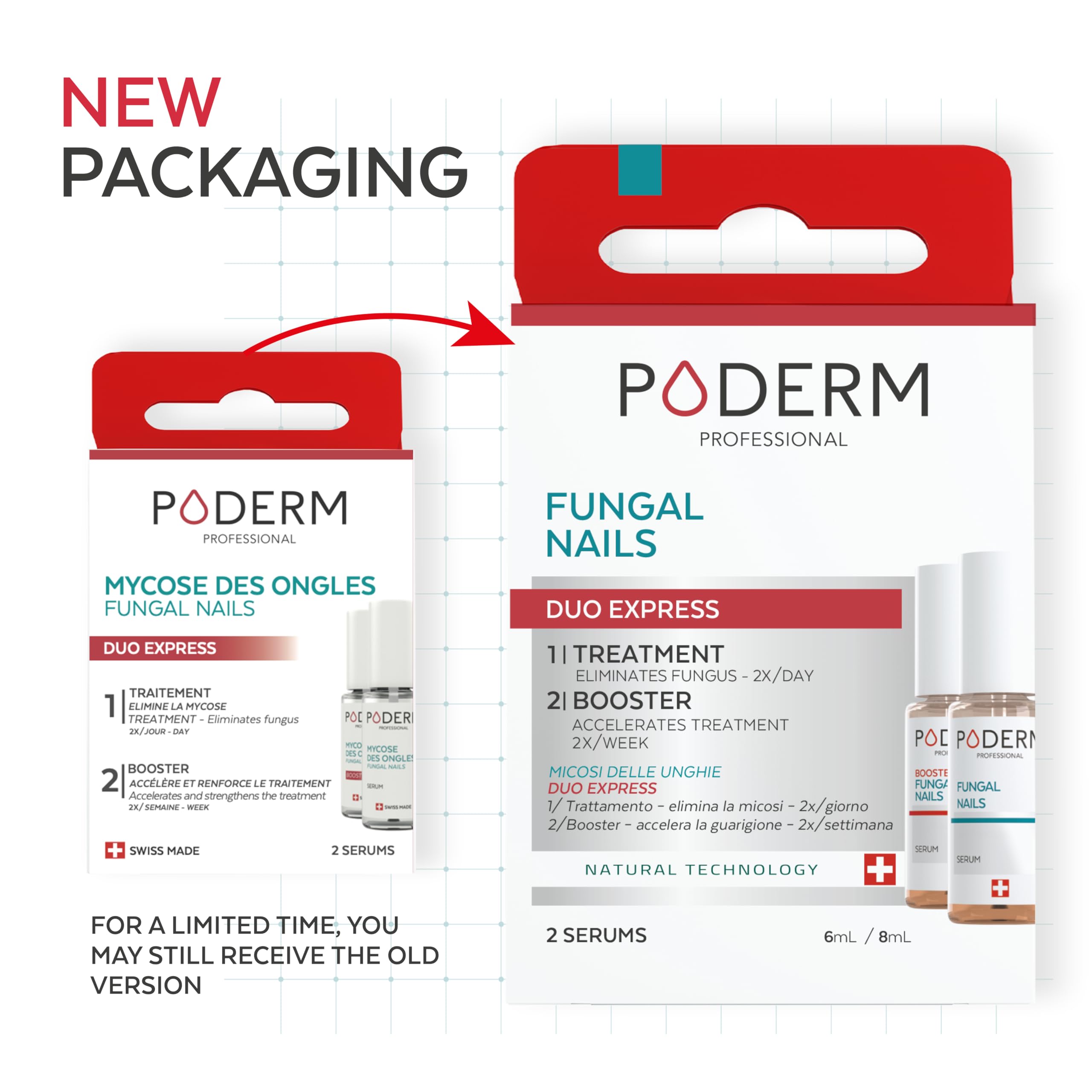 Poderm Pack Duo 2-in-1 Anti-Pilz-Nagelbehandlung für schwere Nagelinfektionen 8