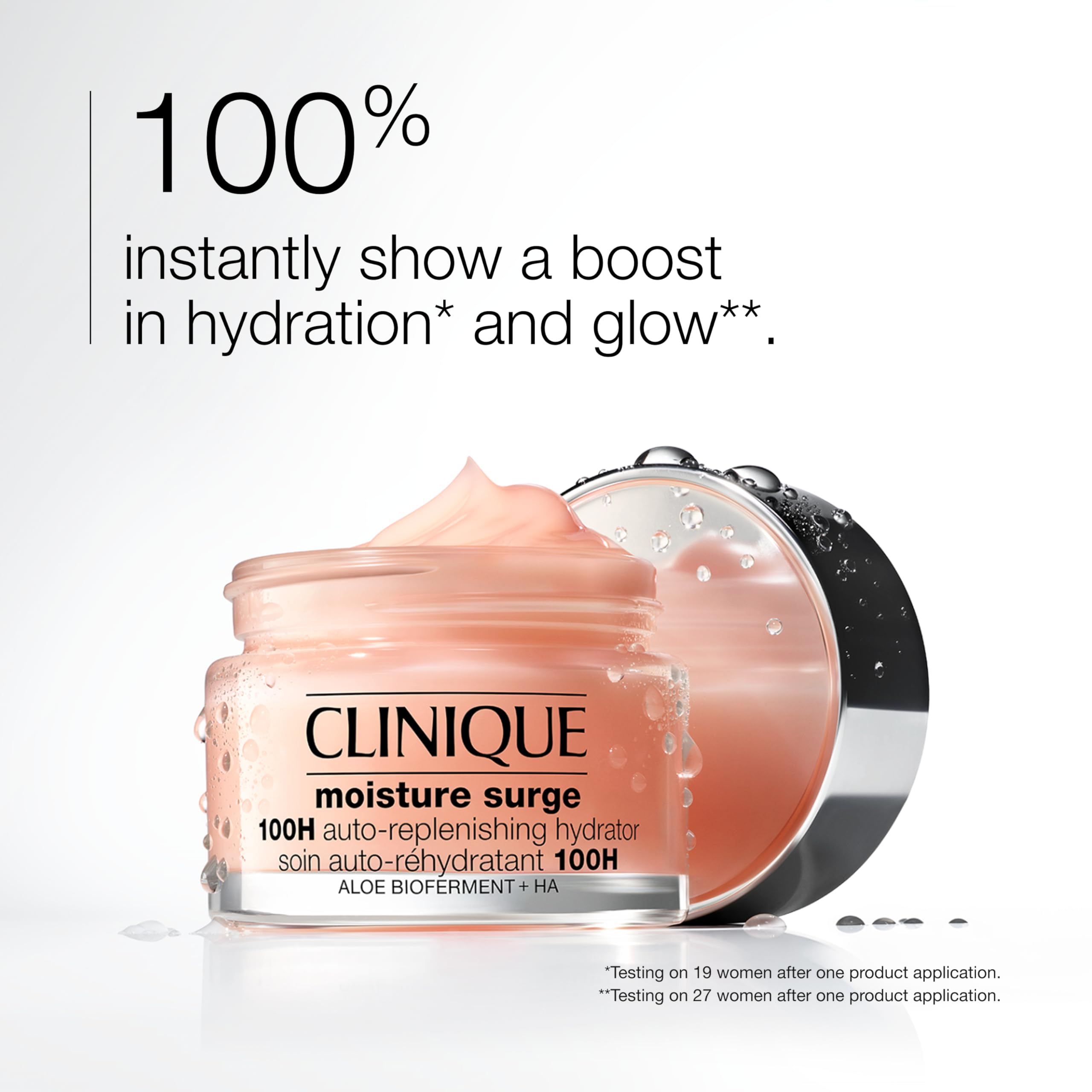 Clinique Moisture Surge 100H Auto-Replenishing Hydrator Ölfreie Gesichtscreme mit Hyaluronsäure und Aloe Vera Bioferment für alle Hauttypen | Feuchtigkeitsspendend
