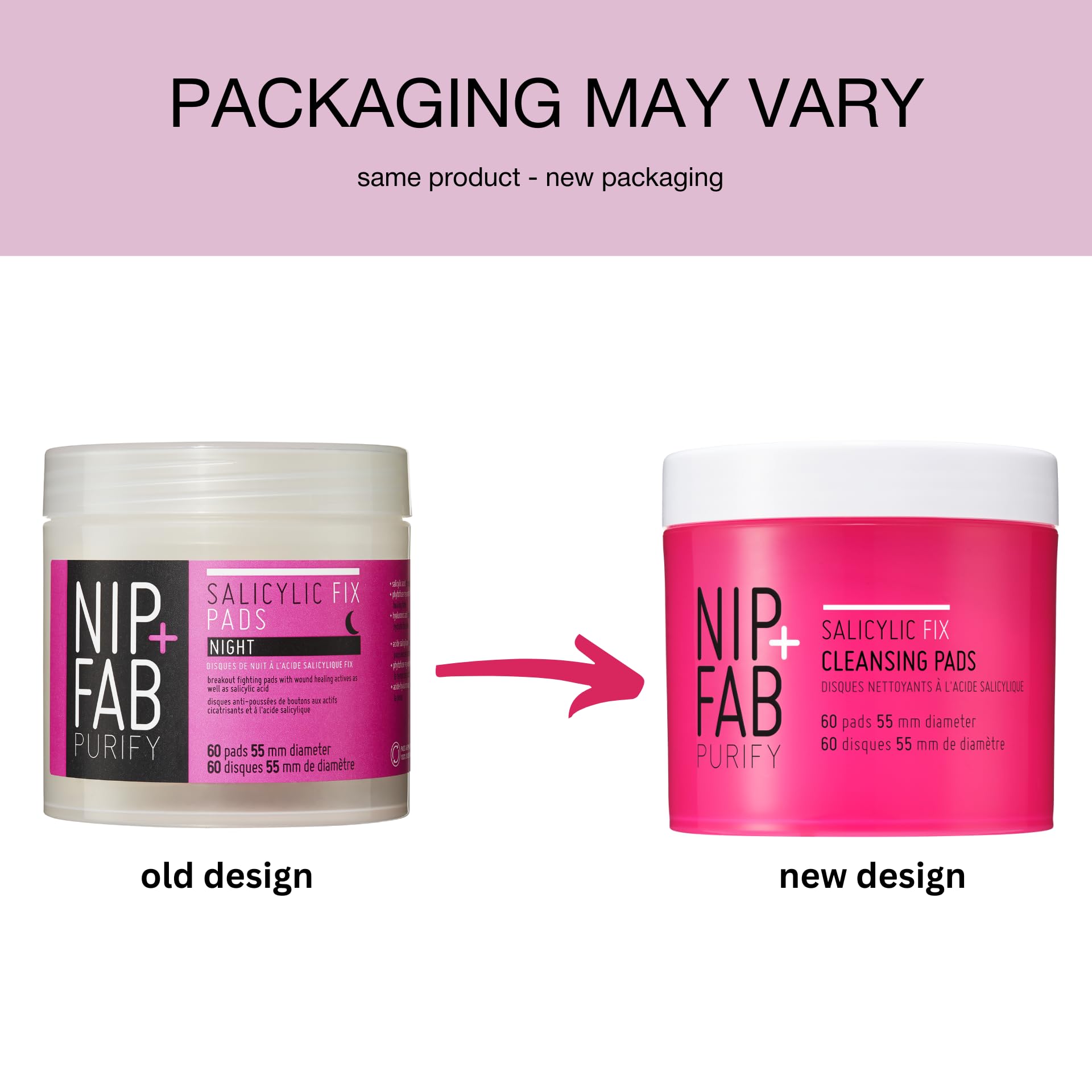 Nip + Fab Saliyclic Fix Nachtpads für das Gesicht mit Hyaluronsäure, Peeling-Wirkung