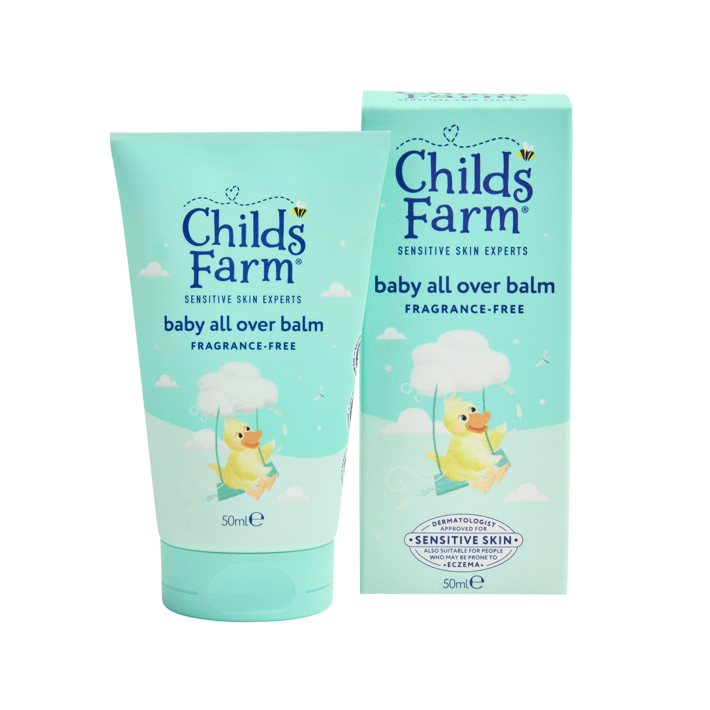 Childs Farm Baby All Over Balm, Fragrance Free | 24 Hour Moisturization for Sensitive Skin