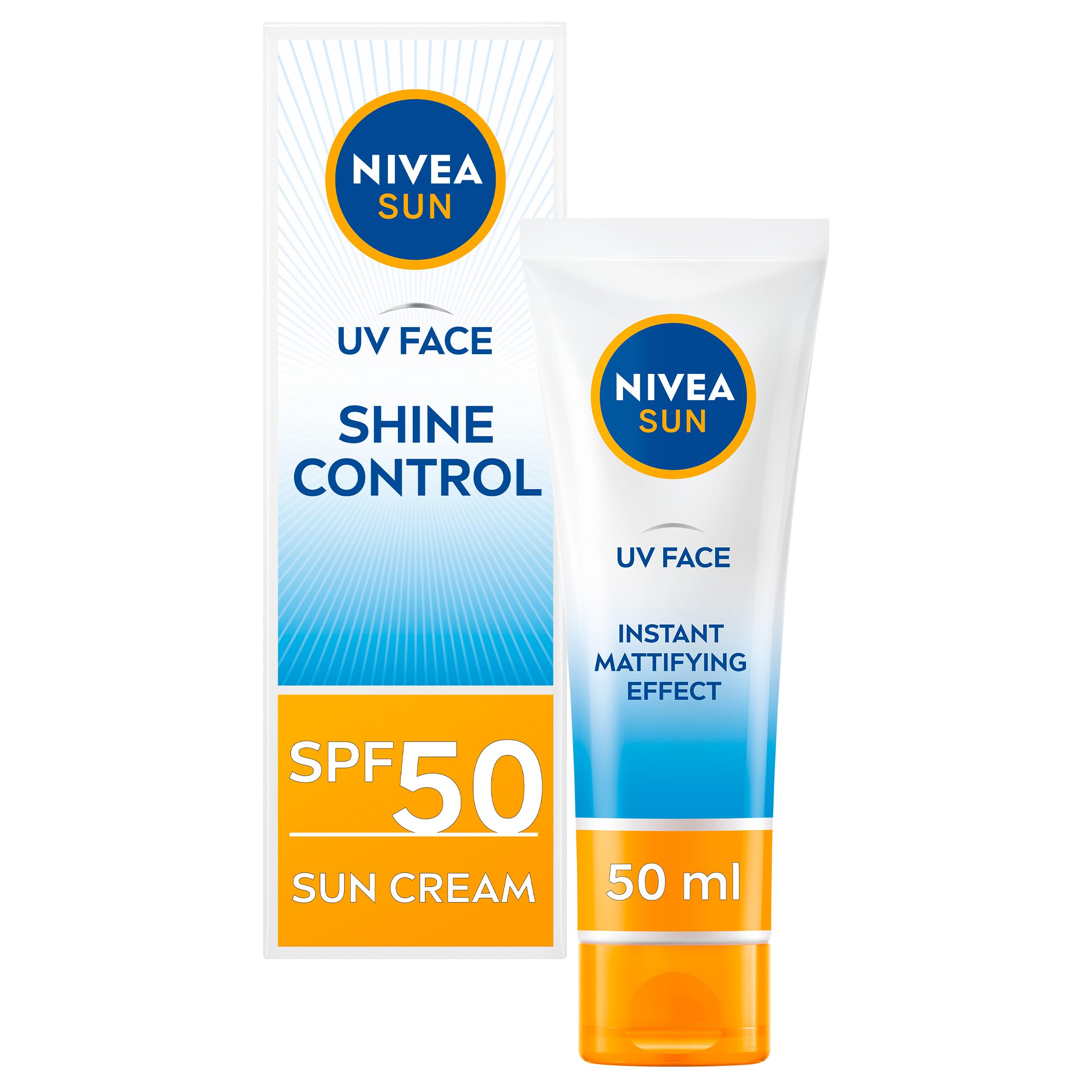 NIVEA Sun UV Face Shine Control Cream SPF 50 for Normal/Combination Skin (50ml)