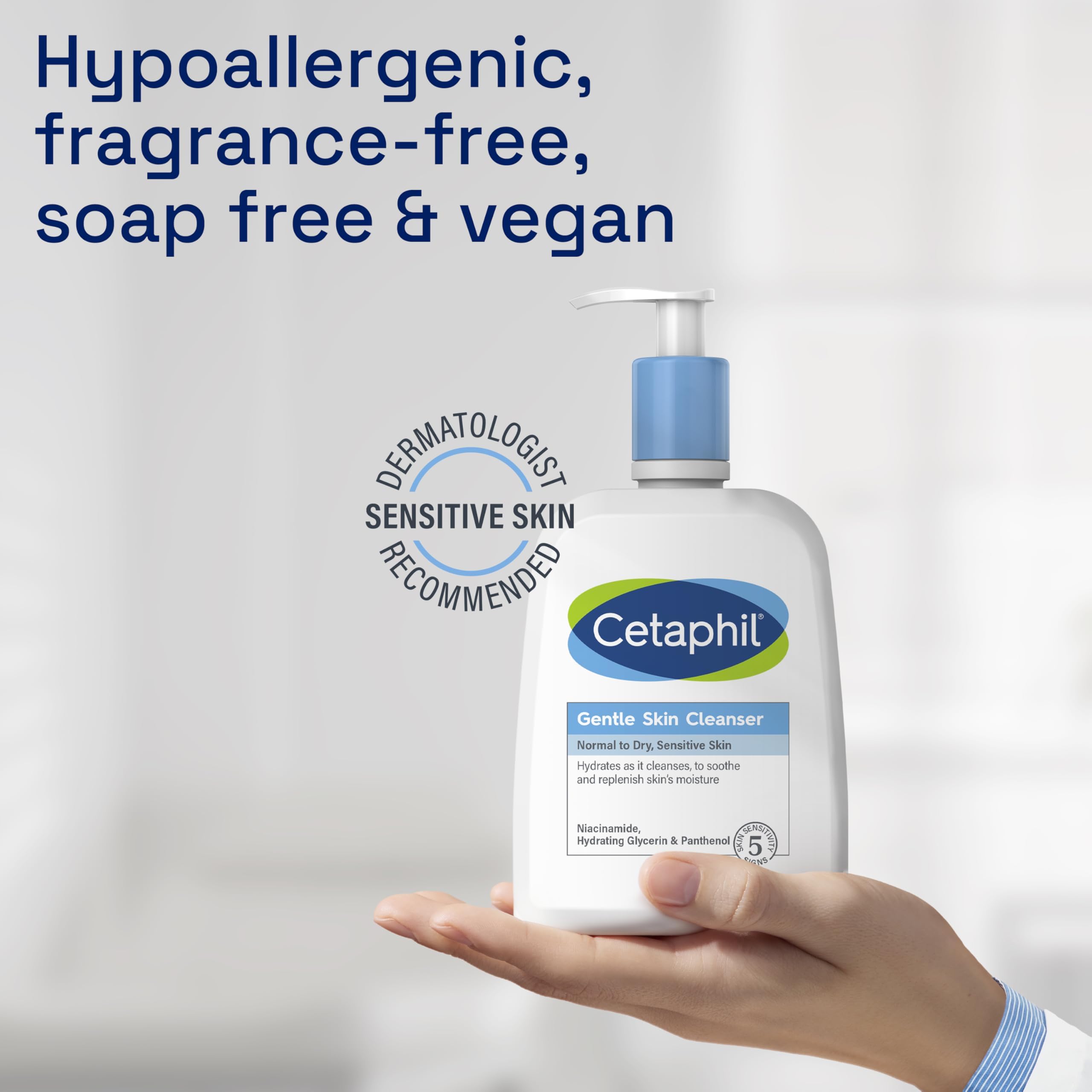 Cetaphil Gentle Skin Cleanser Travel Size (118ml) - Soap-Free Face & Body Wash for Sensitive Skin 5