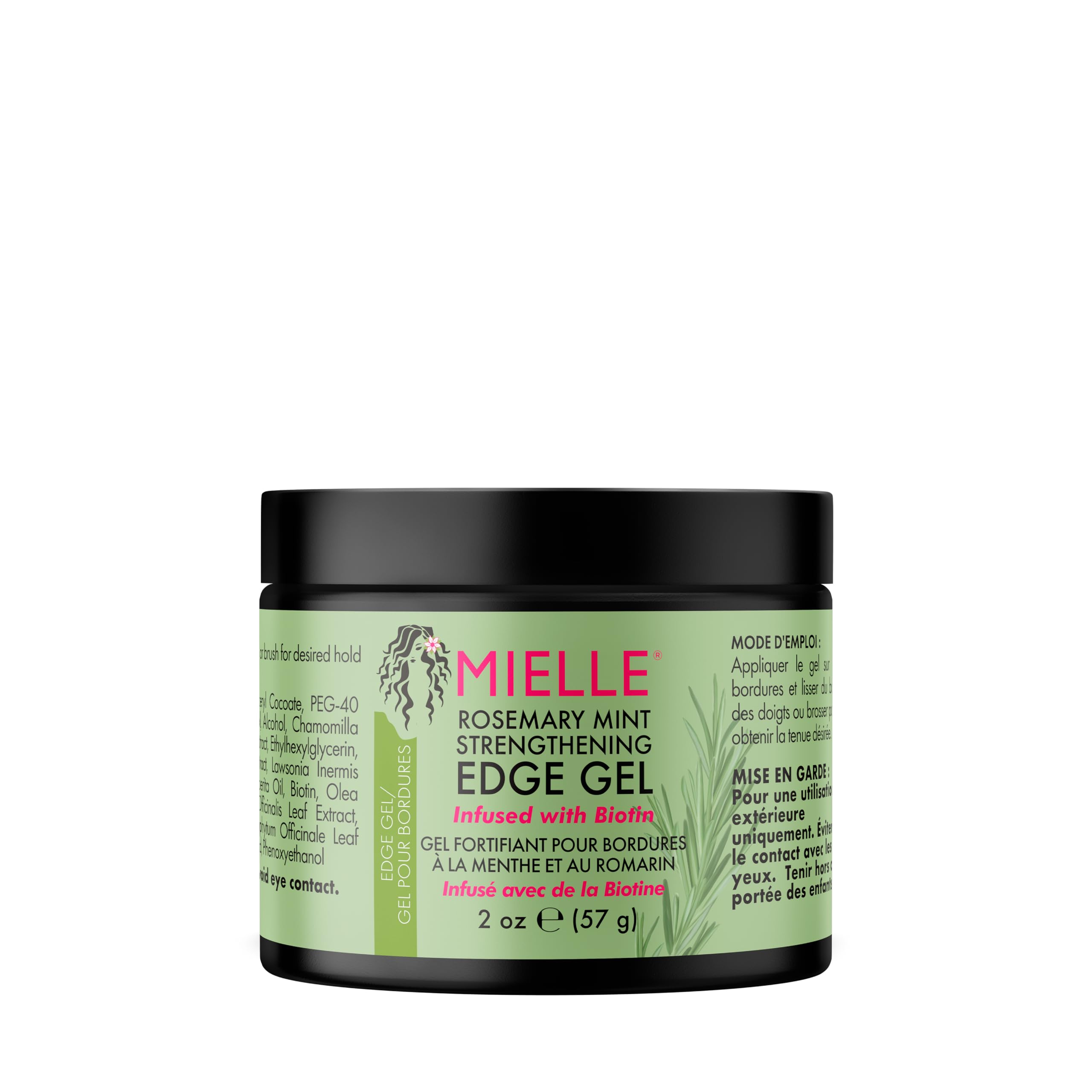 Mielle Rosemary & Mint Edge Control Gel - Strong Hold Hair Gel with Biotin