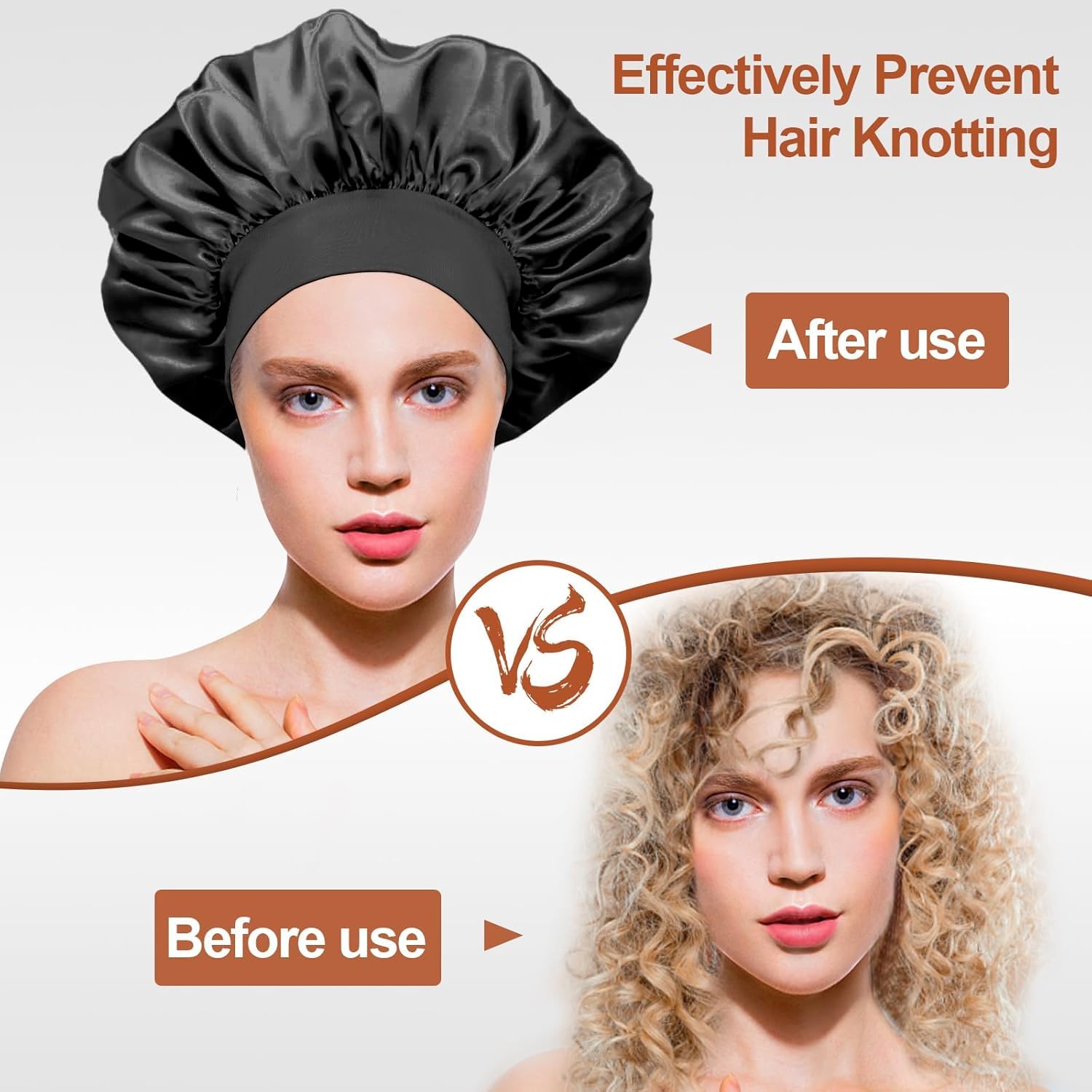 MOXYOY Silk and Satin Bonnet for Women: Soft Sleep Cap for Curly Hair 3