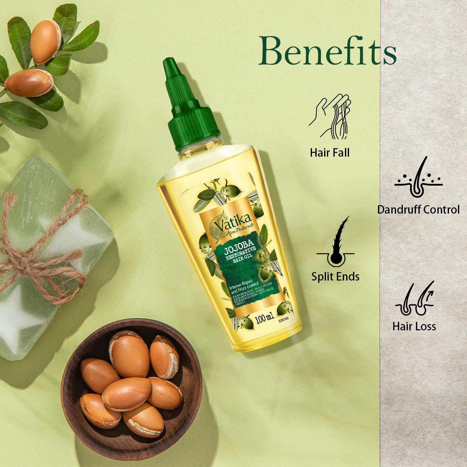 Vatika Afro Naturals Jojoba Restorative Hair Oil - 100ml for Intense Repair & Frizz Control 3