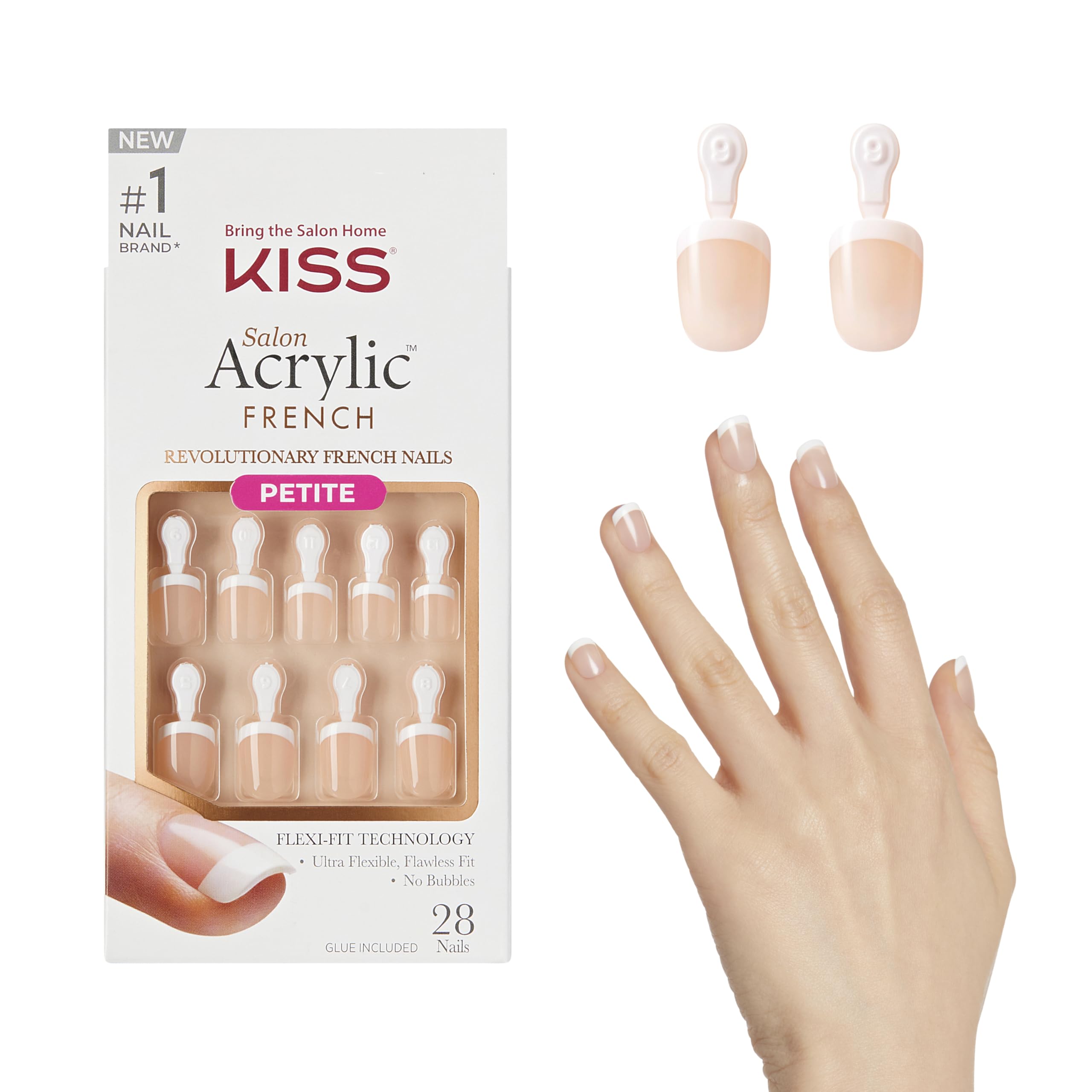 KISS Salon Acrylic French Nail Kit, Crush Hour with Acrylic Infused Technology