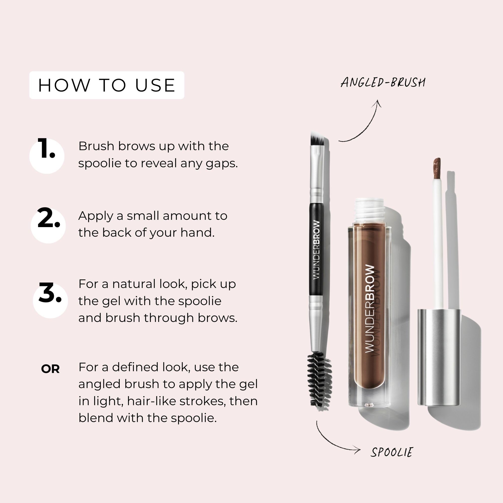 WUNDERBROW Eyebrow Gel - Waterproof, Smudgeproof, Long-Lasting Color in Taupe-Grey (Vegan & Cruelty-Free) 4