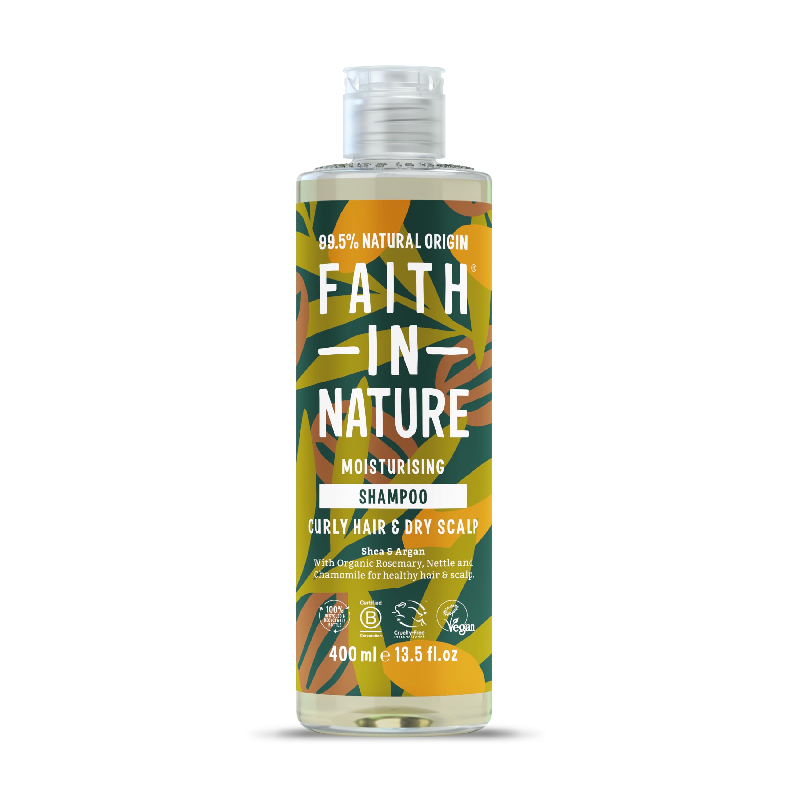 FAITH IN NATURE Shea & Argan Moisturising Shampoo for Curly Hair & Dry Scalp, Vegan, 400ml