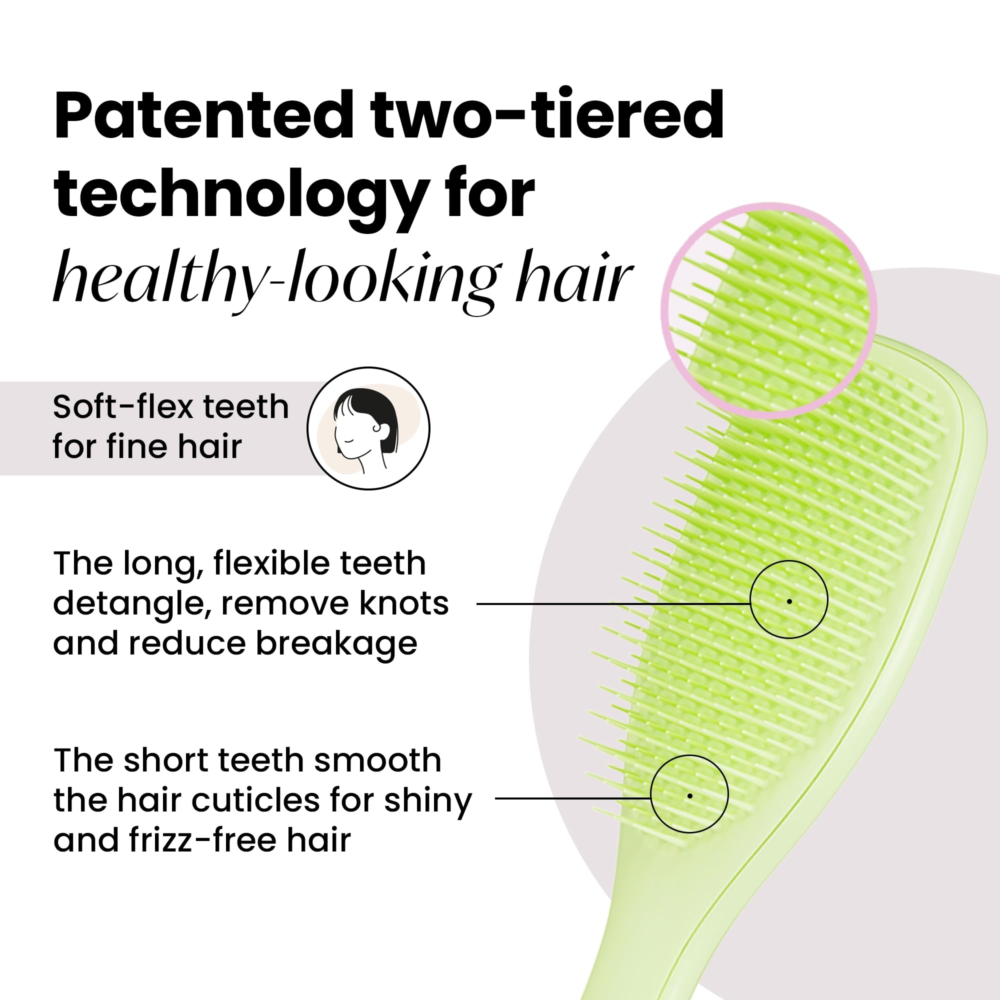 Tangle Teezer Plant Based Ultimate Detangler Brush for Coloured & Fine Hair