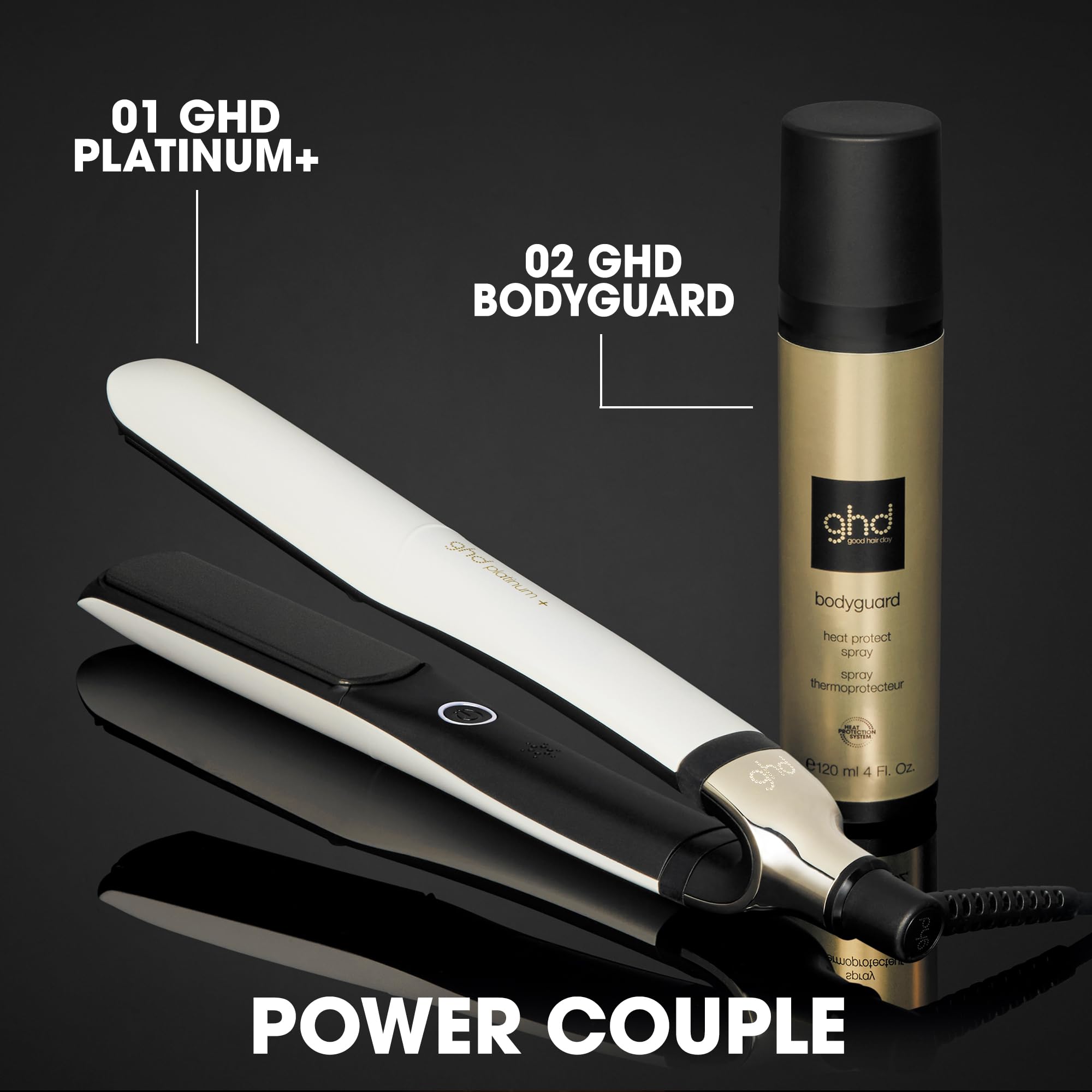 ghd Platinum+ Hair Straightener & Professional Styler in White (UK Plug) 7