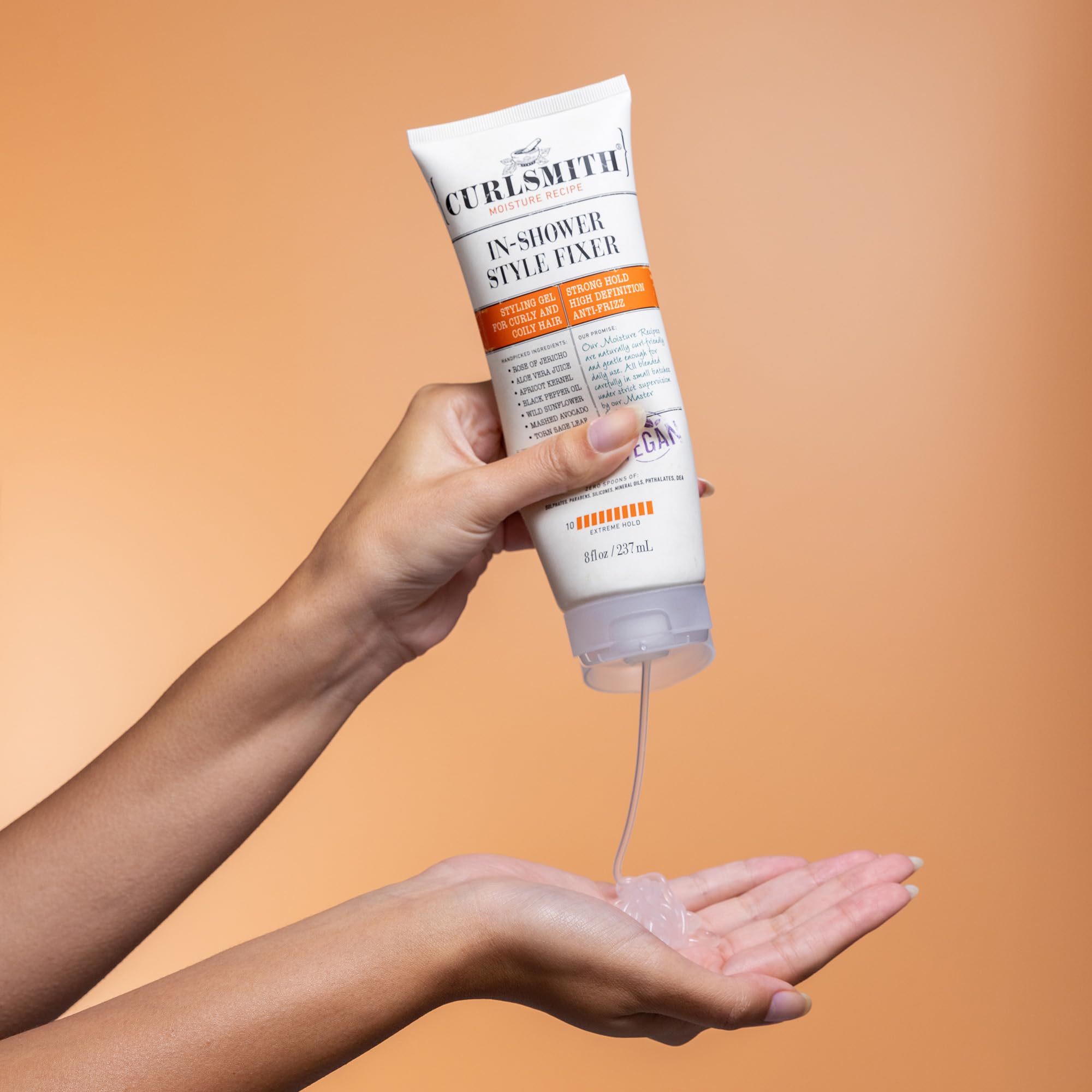 CURLSMITH In-Shower Style Fixer Vegan Extreme Hold Styling Gel for Curls and Coils 3