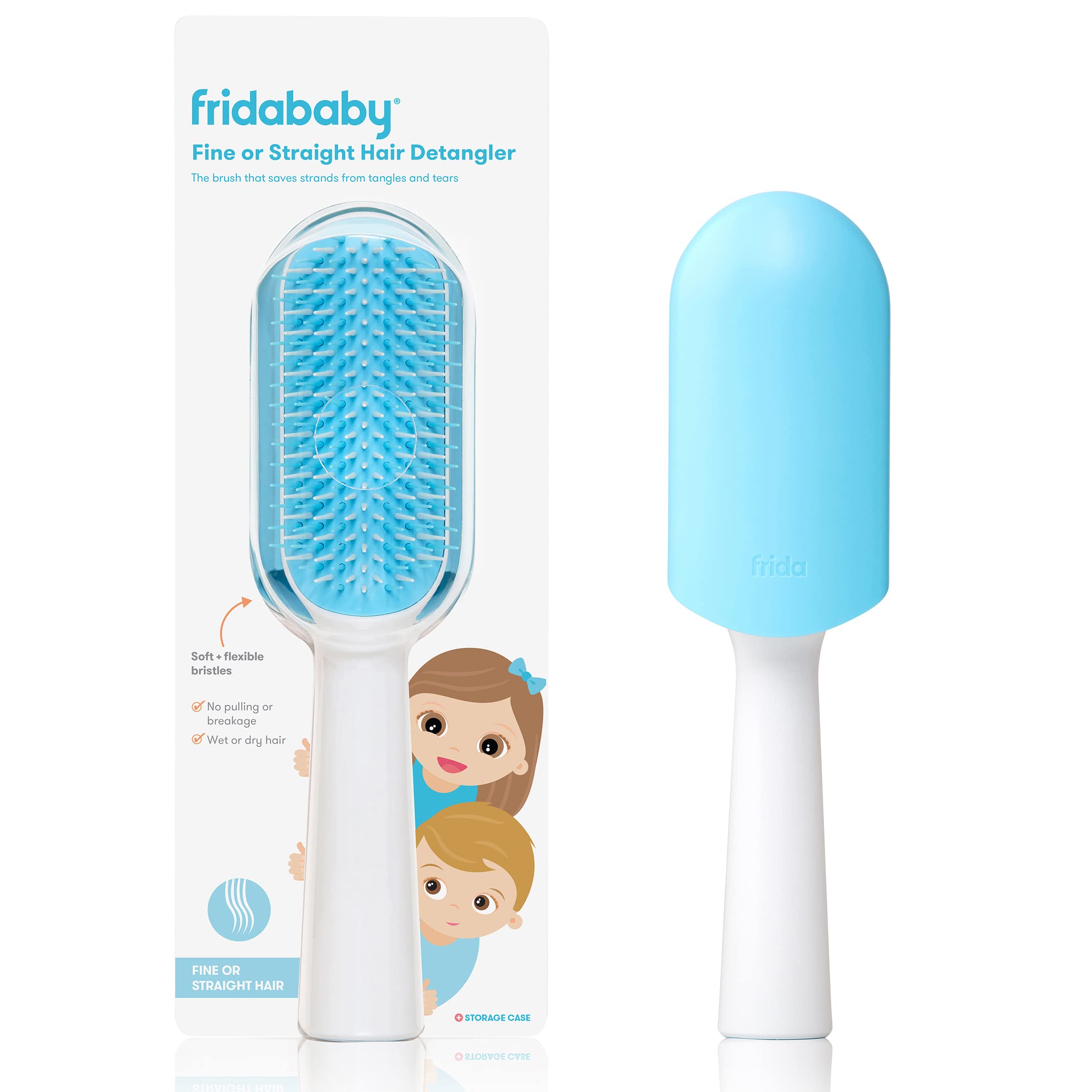 Frida Baby Toddler Hair Brush with Strong Bristles for Thick or Curly Hair
