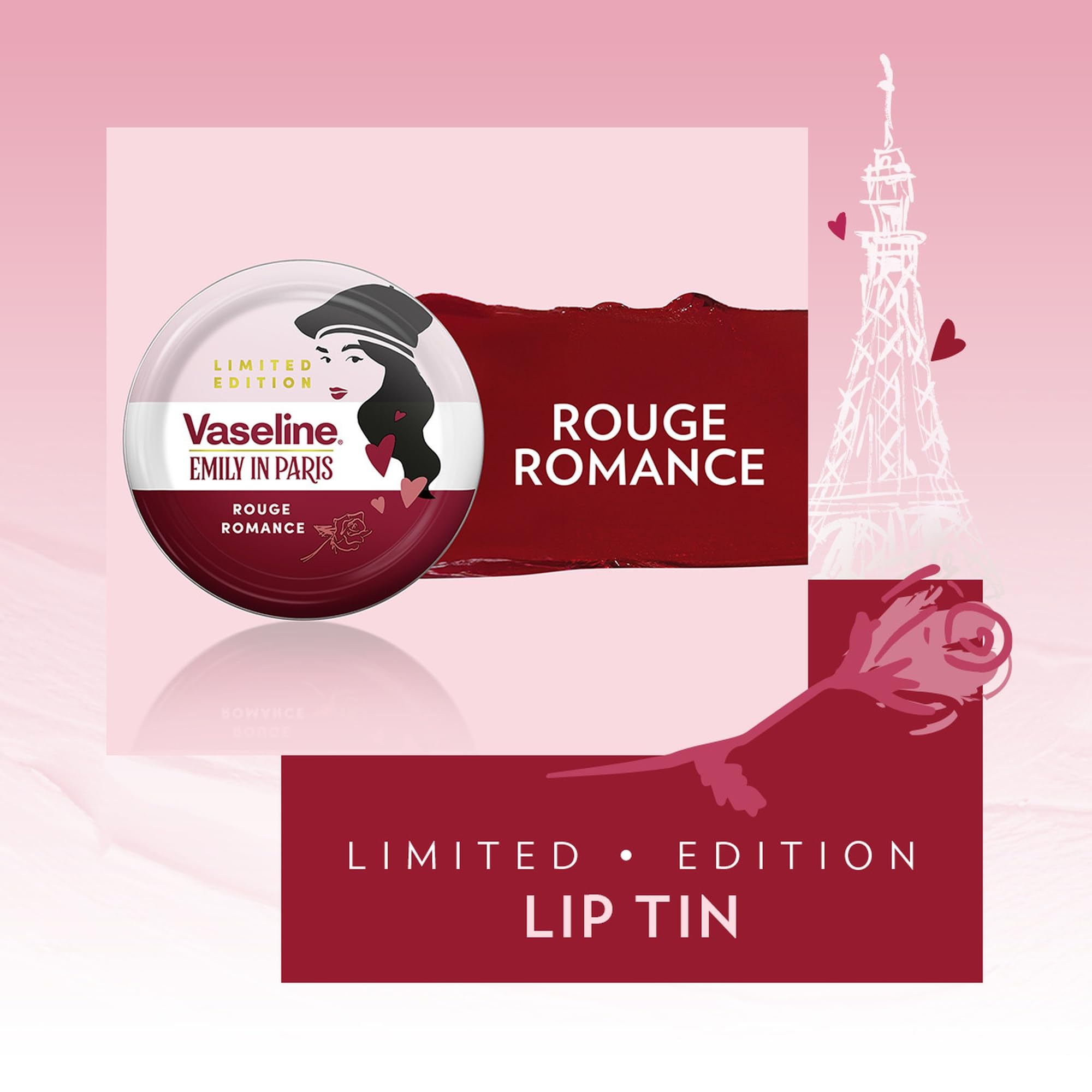 Vaseline Rouge Romance Lippenbalsam Dose Limited Edition x Emily in Paris Für mehr 6