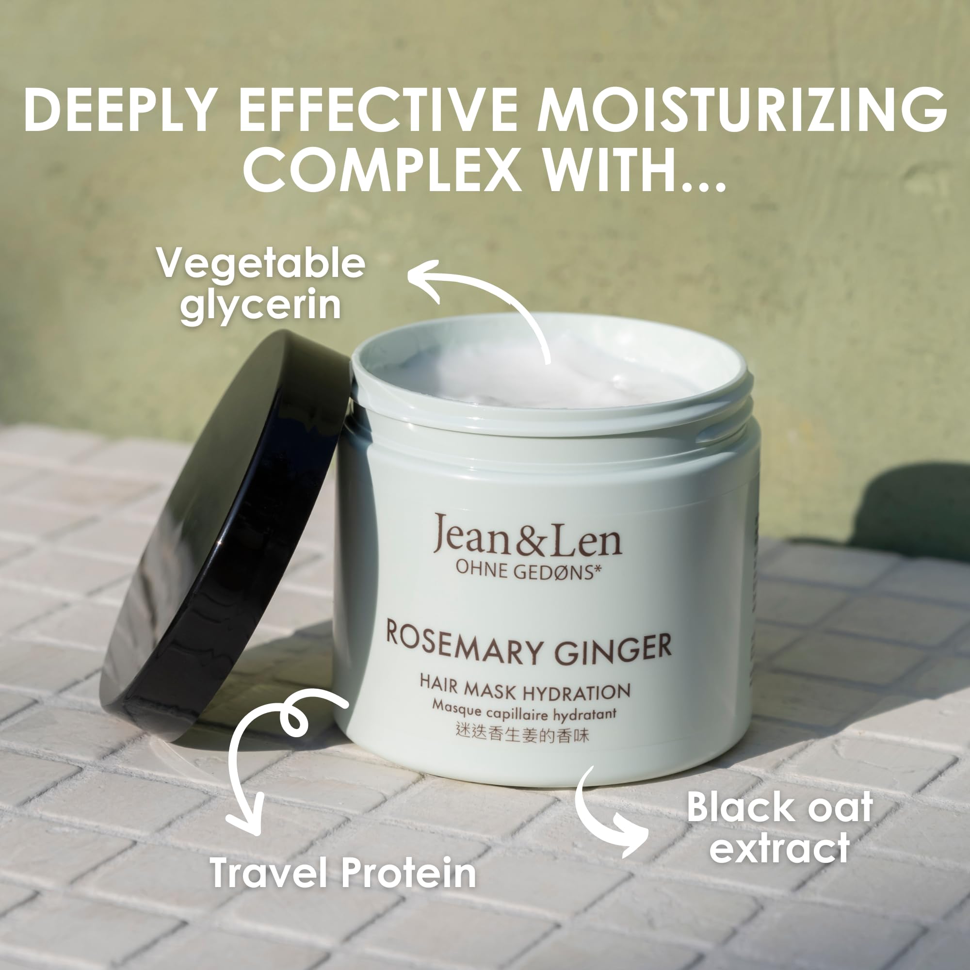 Jean&Len Hair Mask Rosemary & Ginger for Heavily Damaged, Dry and Dull Hair, 200 ml 3