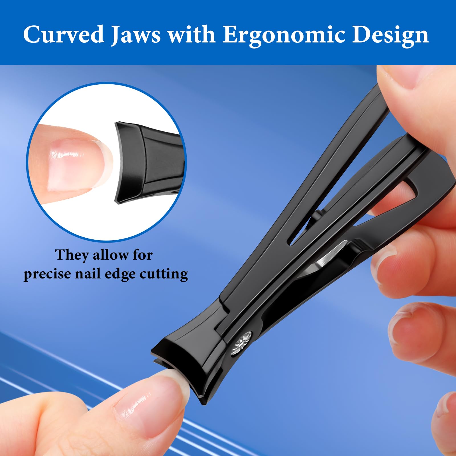 Euqvunn Heavy Duty Stainless Steel Toenail Clippers with 15mm Wide Opening 5