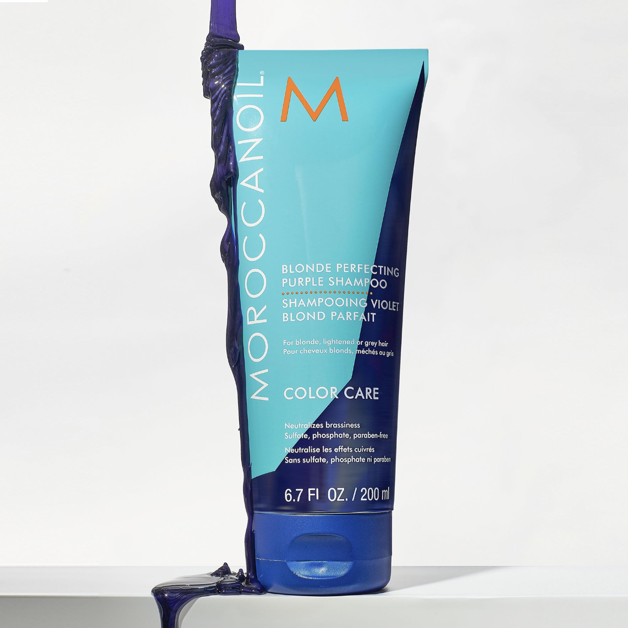 Moroccanoil Blonde Perfecting Purple Shampoo for Blonde, Lightened, and Grey Hair (200 ml) 5
