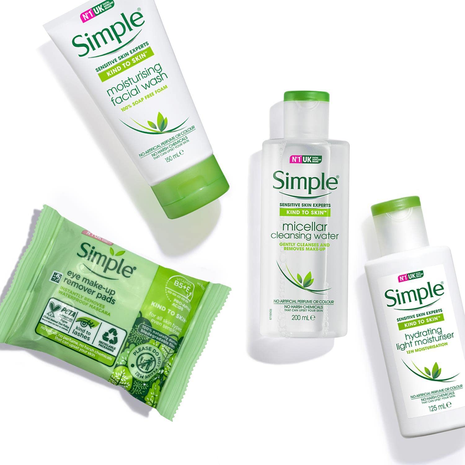 Simple Kind To Eyes Eye Make Up Remover Pads - 30 Pieces for Sensitive Skin 7