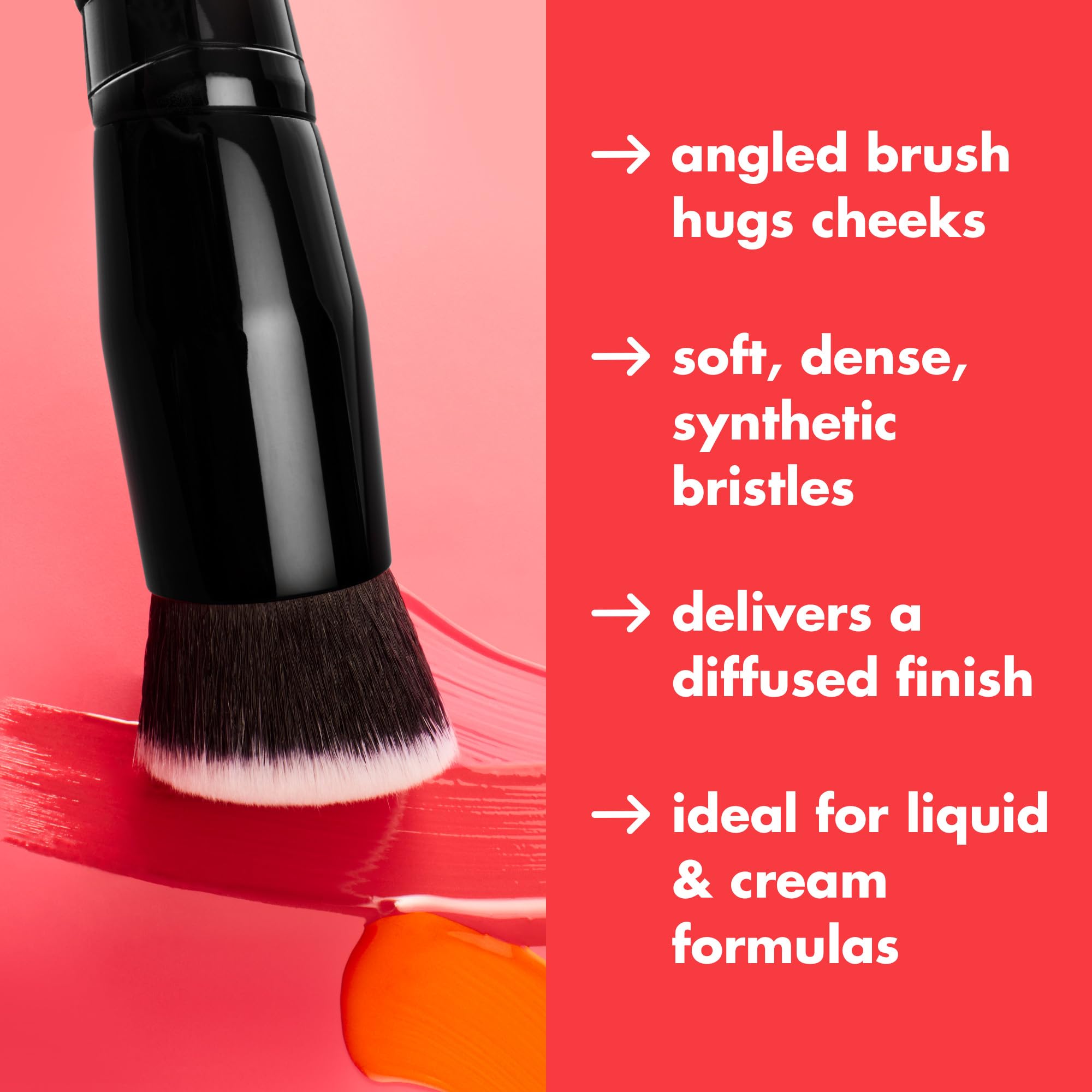 elf Camo Liquid Blush Brush, abgeschrägter Rougepinsel, ideal zum Auftragen und Verblenden 3