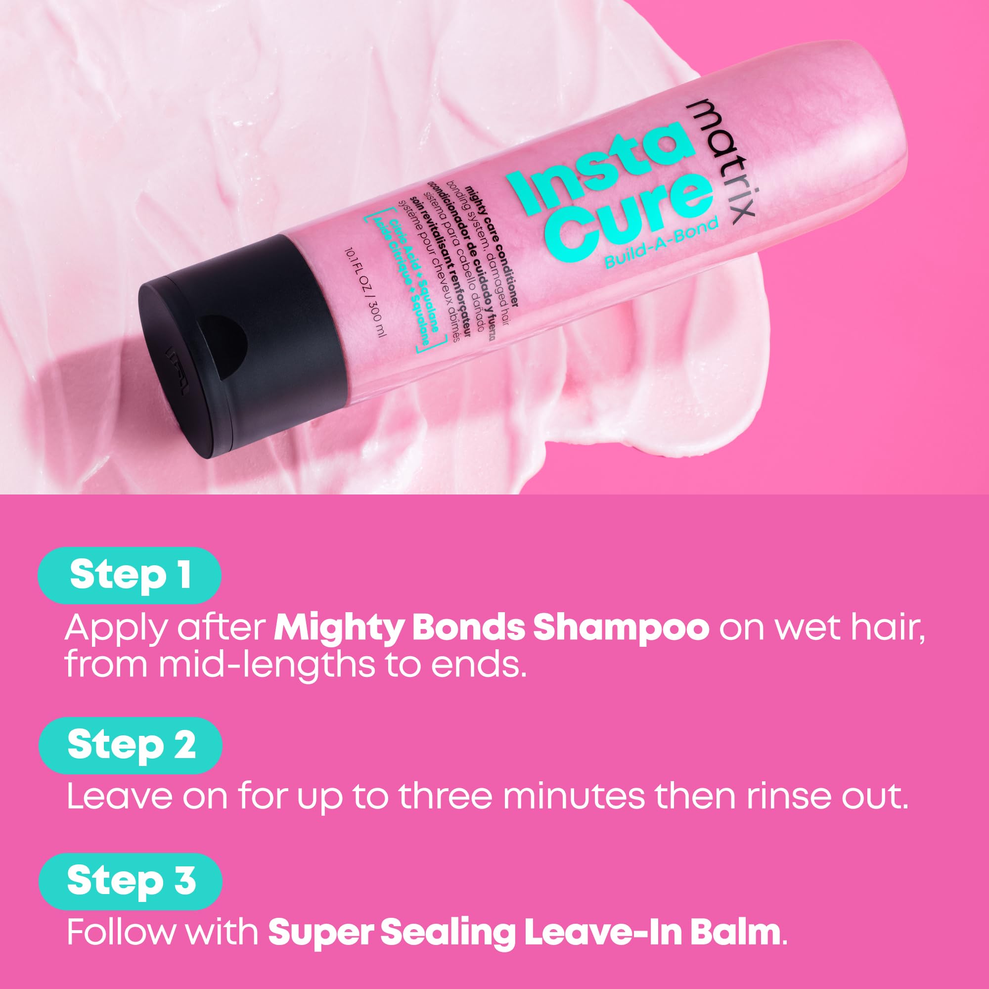 Matrix Instacure Build-A-Bond Mighty Care Conditioner, für geschädigtes Haar, Re 6