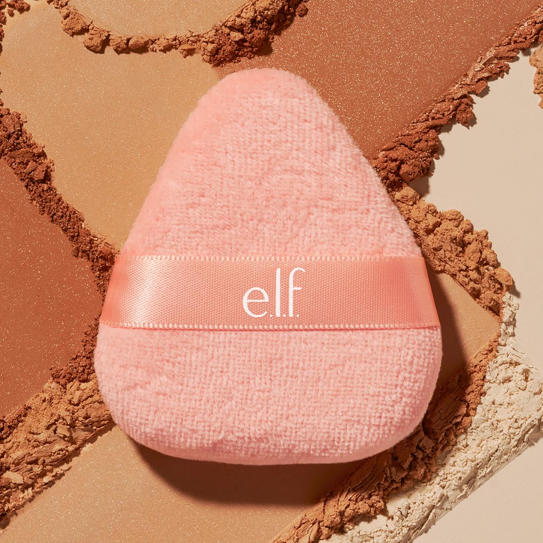 e.l.f. Halo Glow Powder Puff - Soft, Reusable Velour Puff for Loose or Pressed Powders 4