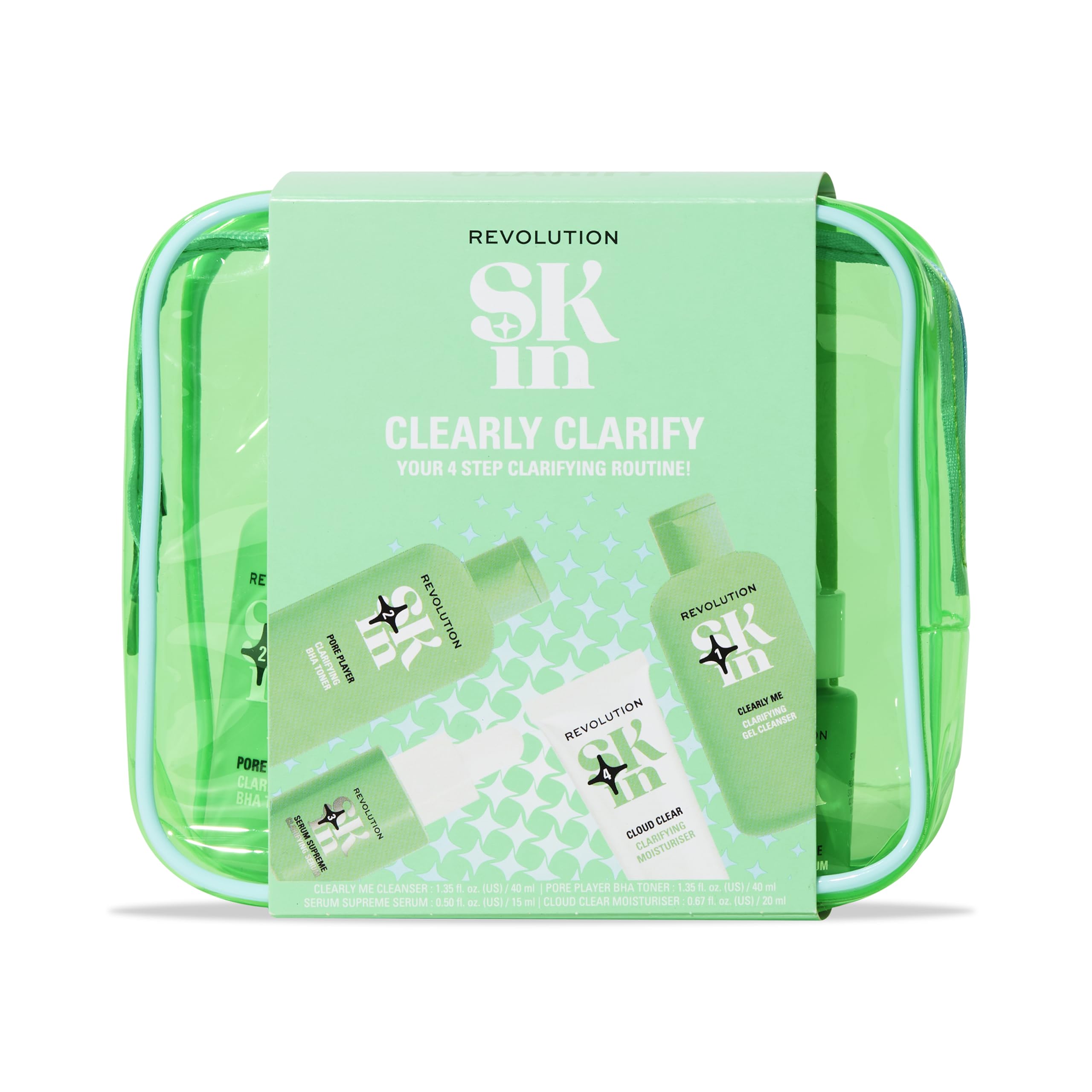 Revolution Skin, Clearly Clarify 4-Schritte-Starterset, Hautpflegeset für Unreinheiten