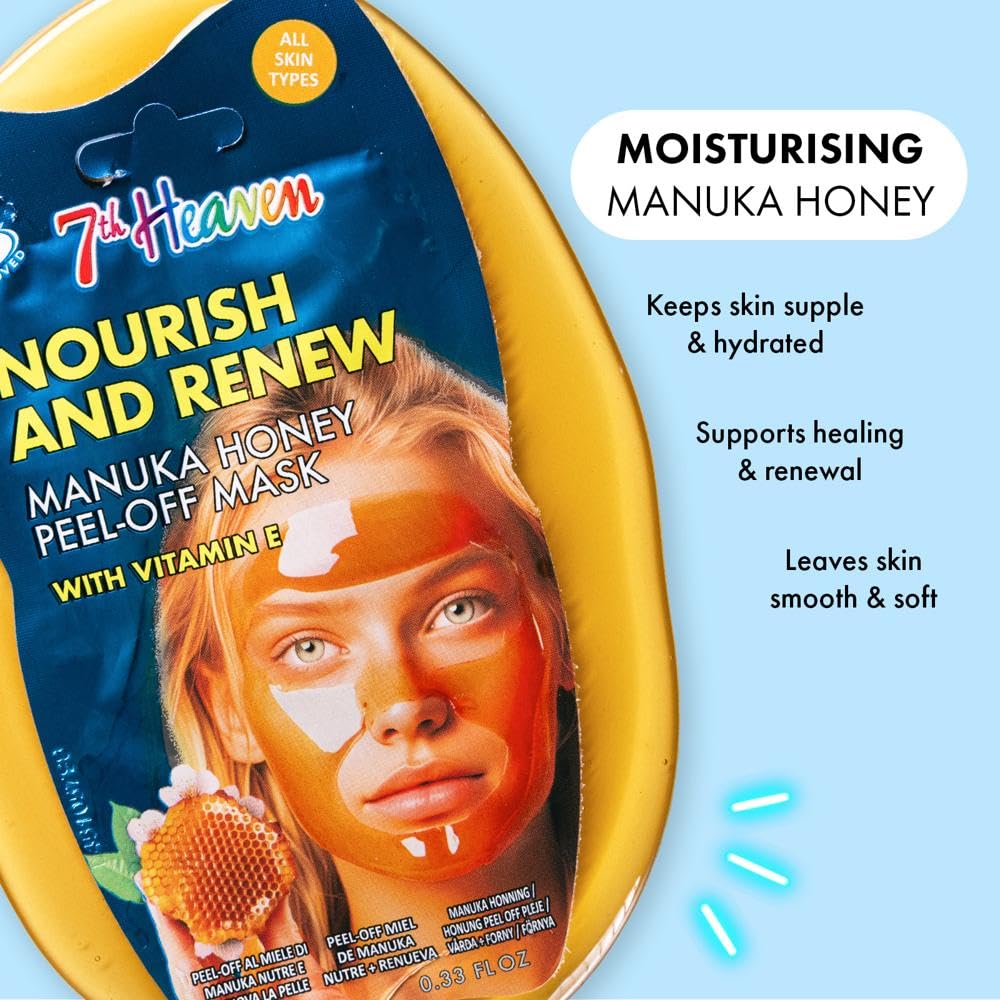 7th Heaven Manuka Honey Peel Off Face Mask for Nourishing and Repairing Dull Skin 4