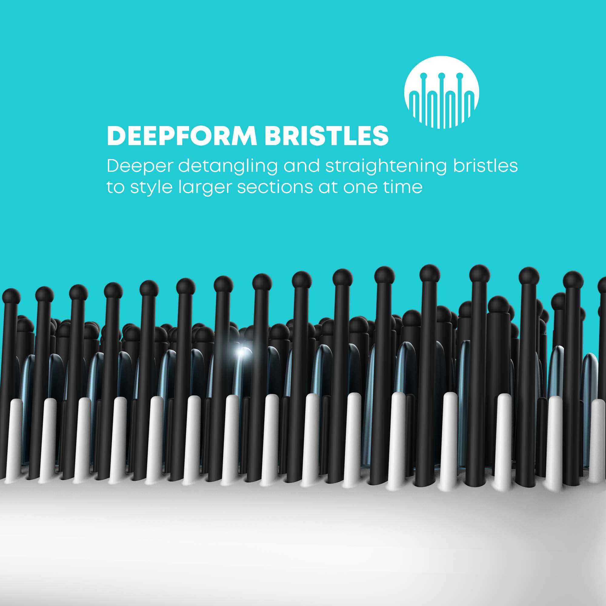 REVAMP Deepform Ceramic Straightening Brush with Ionic Technology 3