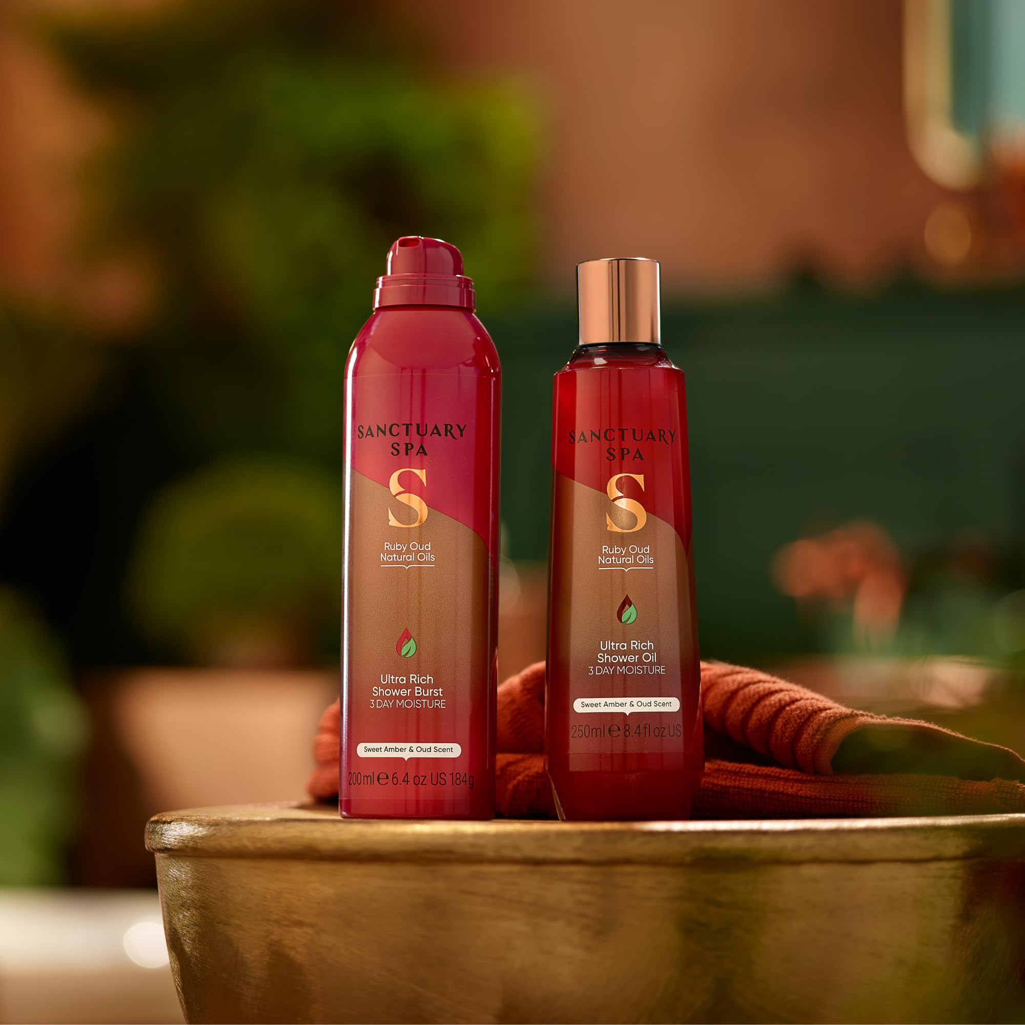 Sanctuary Spa Ruby Oud Shower Burst Foaming Gel with Sunflower & Oud Oil 7