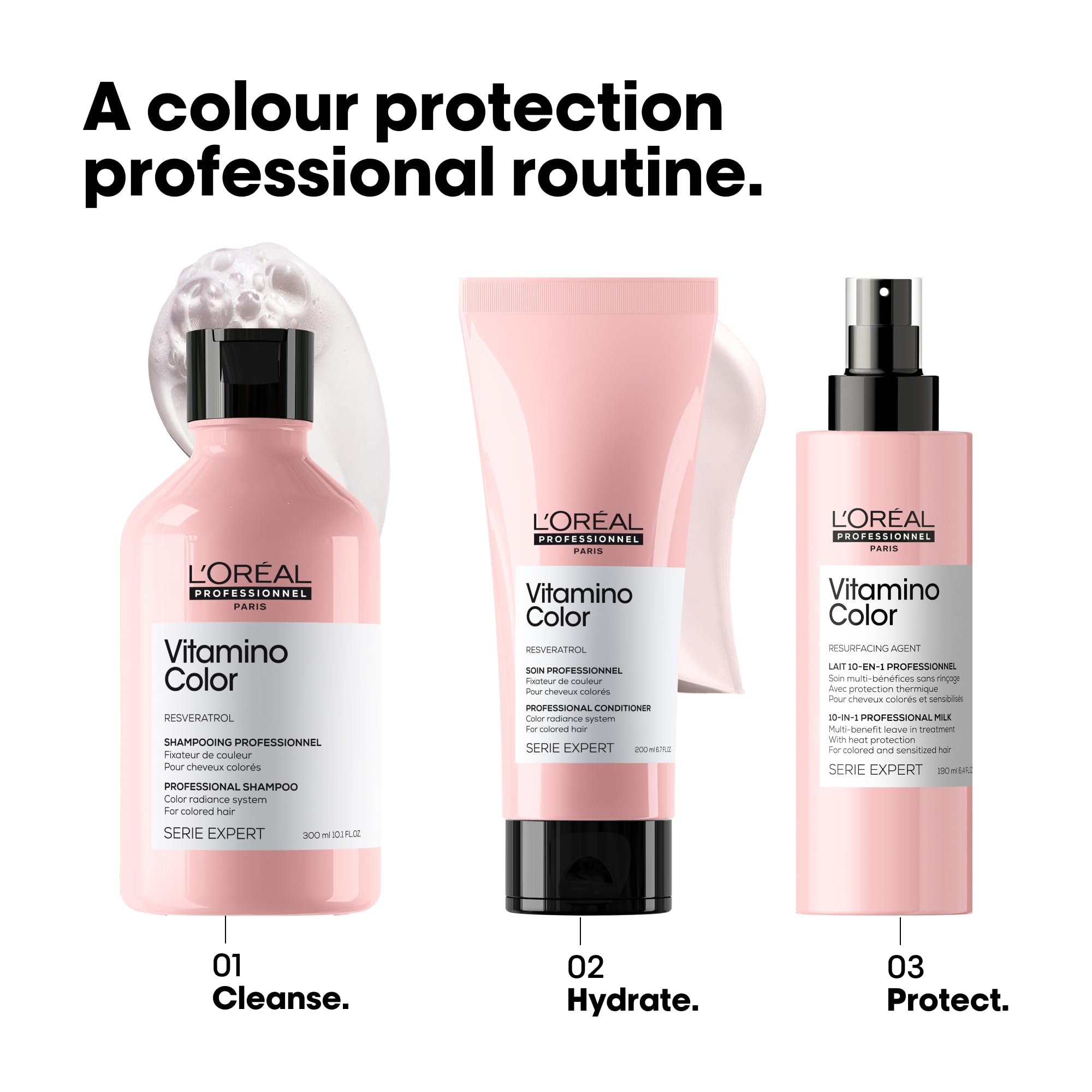 L'Oréal Professionnel Vitamino Color Shampoo 300ml for Coloured Hair - Colour Protection & Shine 4
