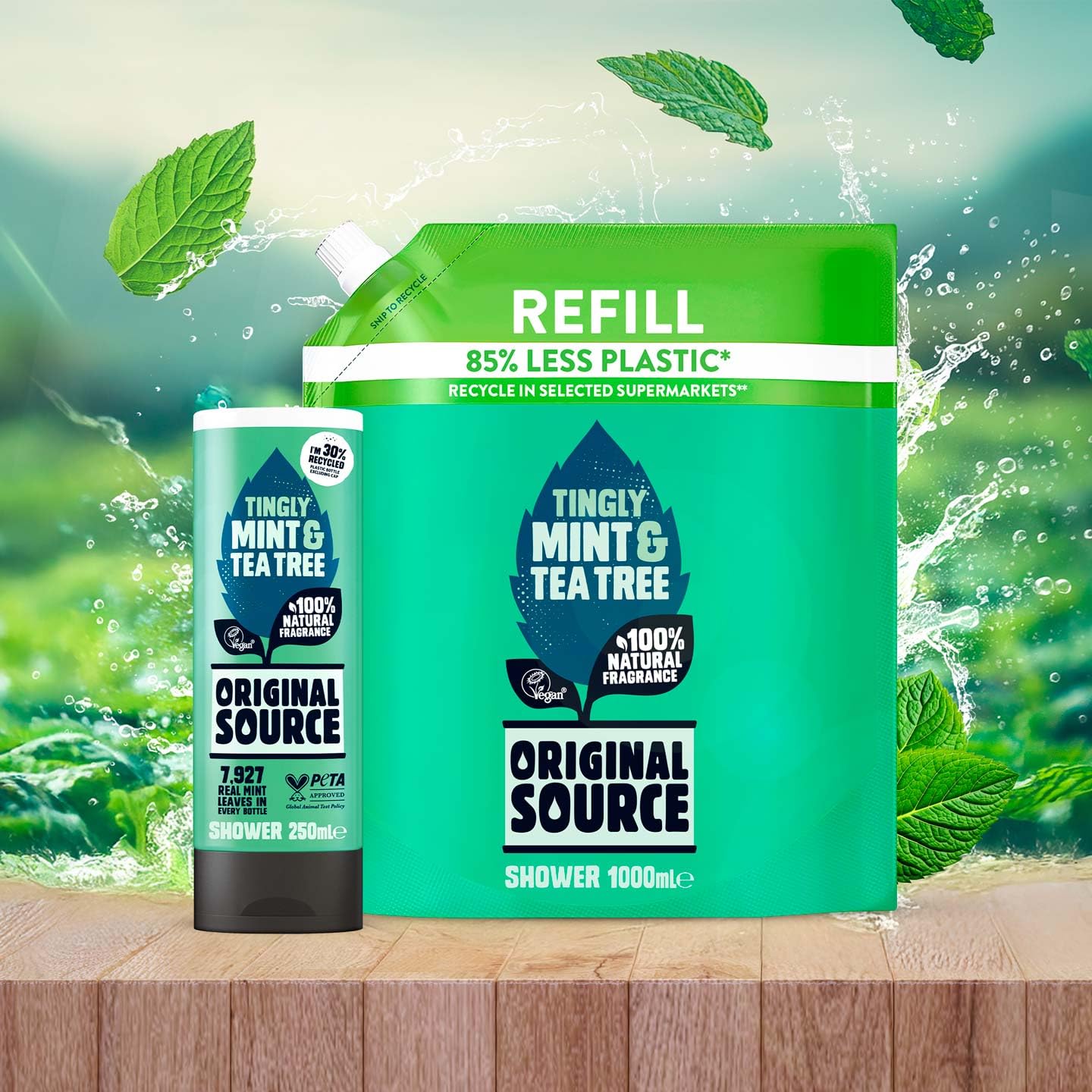 Original Source Mint & Tea Tree Shower Gel Multipack (3 x 1000ml) - Vegan 3