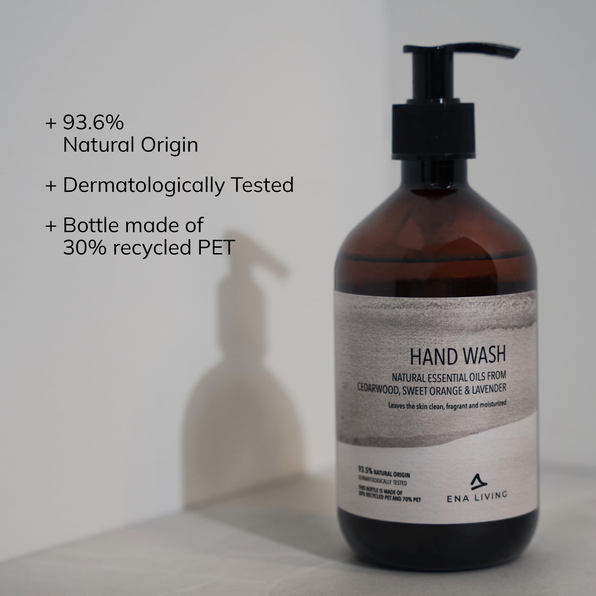 ENA Living Cedar Scented Hand Wash with Aloe Vera and Castor Oil | 500ml 4