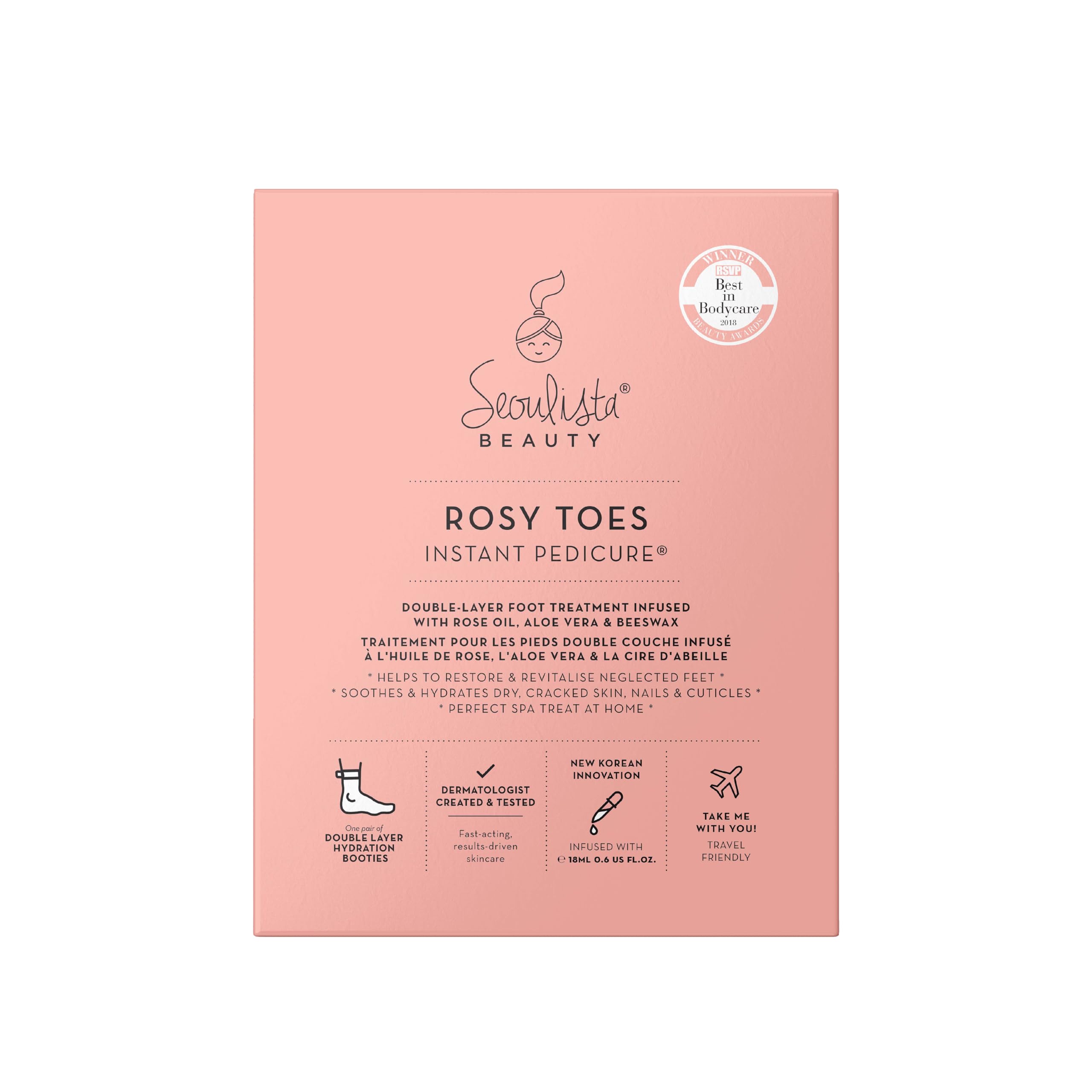 Seoulista Beauty Rosy Toes Sofort-Pediküre – Fußmaskenbehandlung für zu Hause —