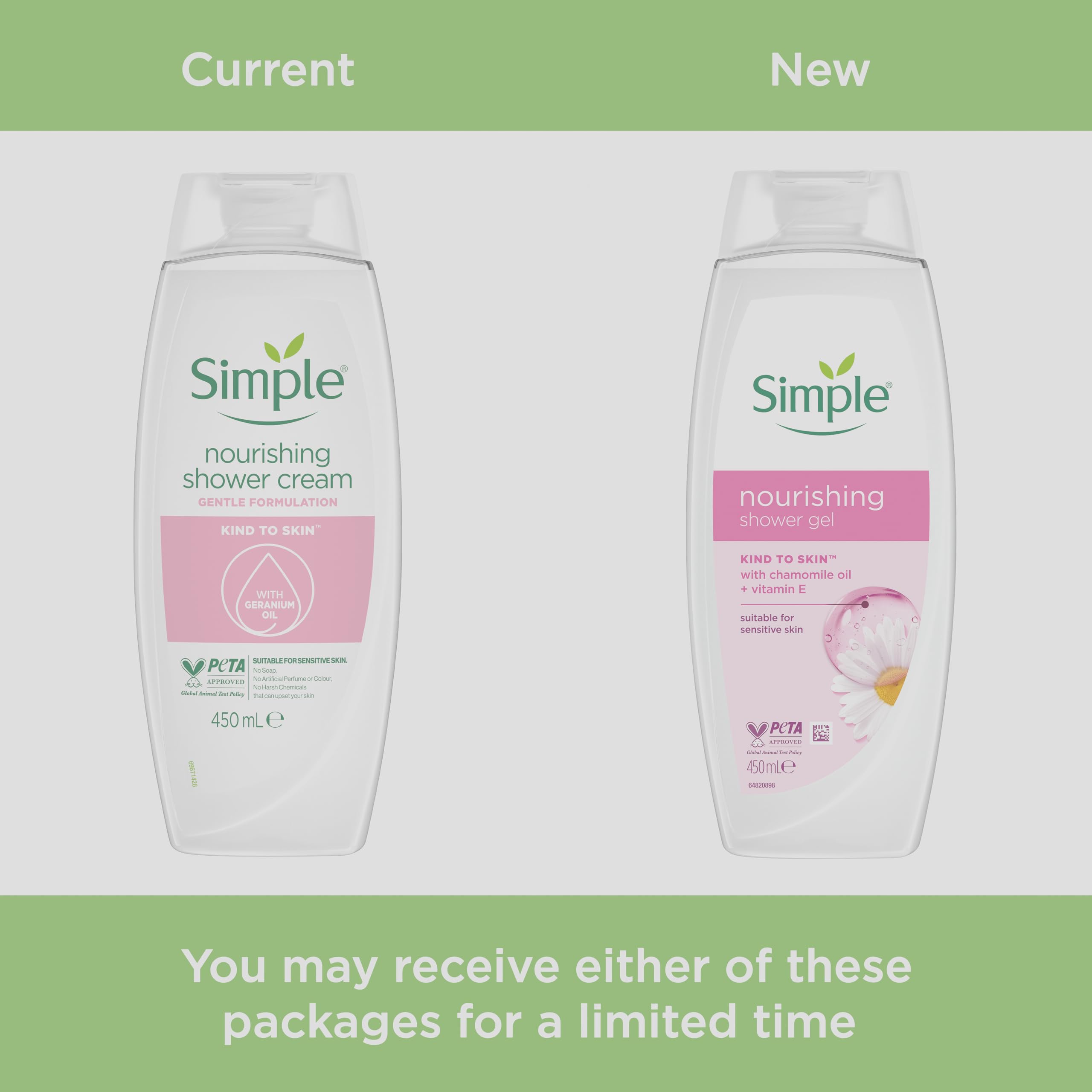 Simple Kind to Skin Pflegendes Duschgel mit Vitaminen und natürlichen Inhaltsstoffen 3