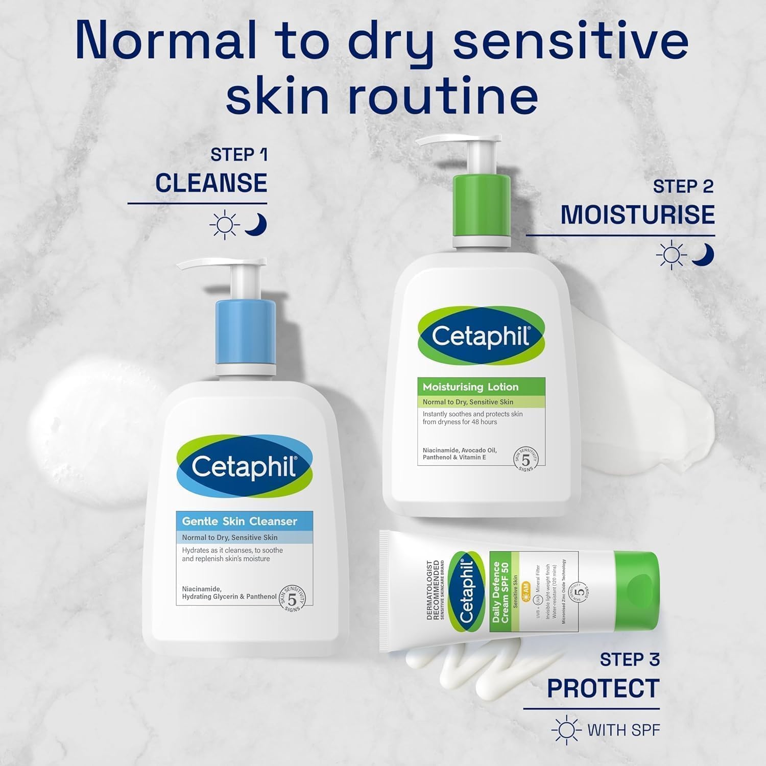 Cetaphil Daily Defence SPF 30/SPF 50 Moisturiser for Sensitive Skin 6