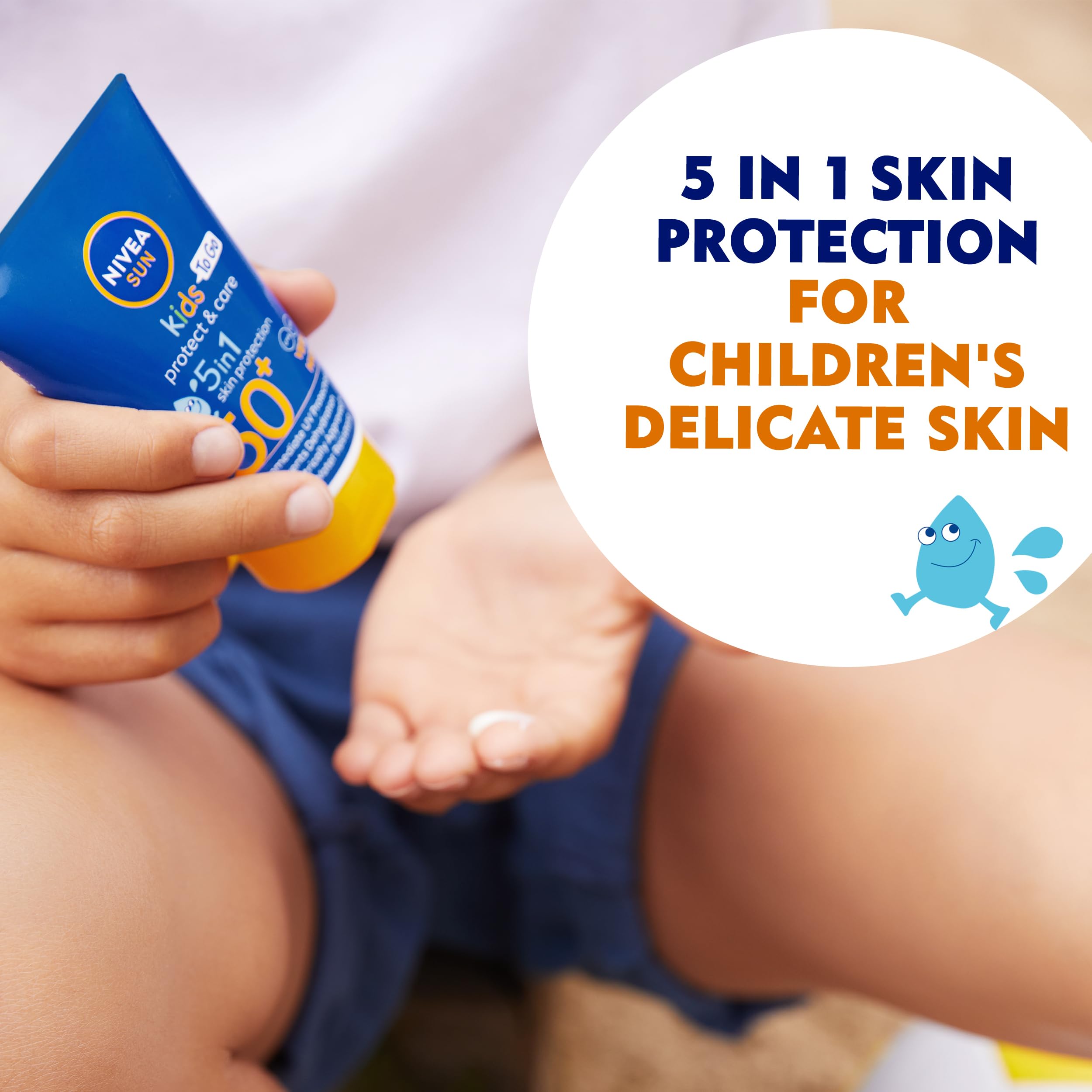 NIVEA Sun Kids Protect &amp; Care To Go LSF 50+ Lotion (50 ml), Feuchtigkeitsspendende Kinderlotion 5