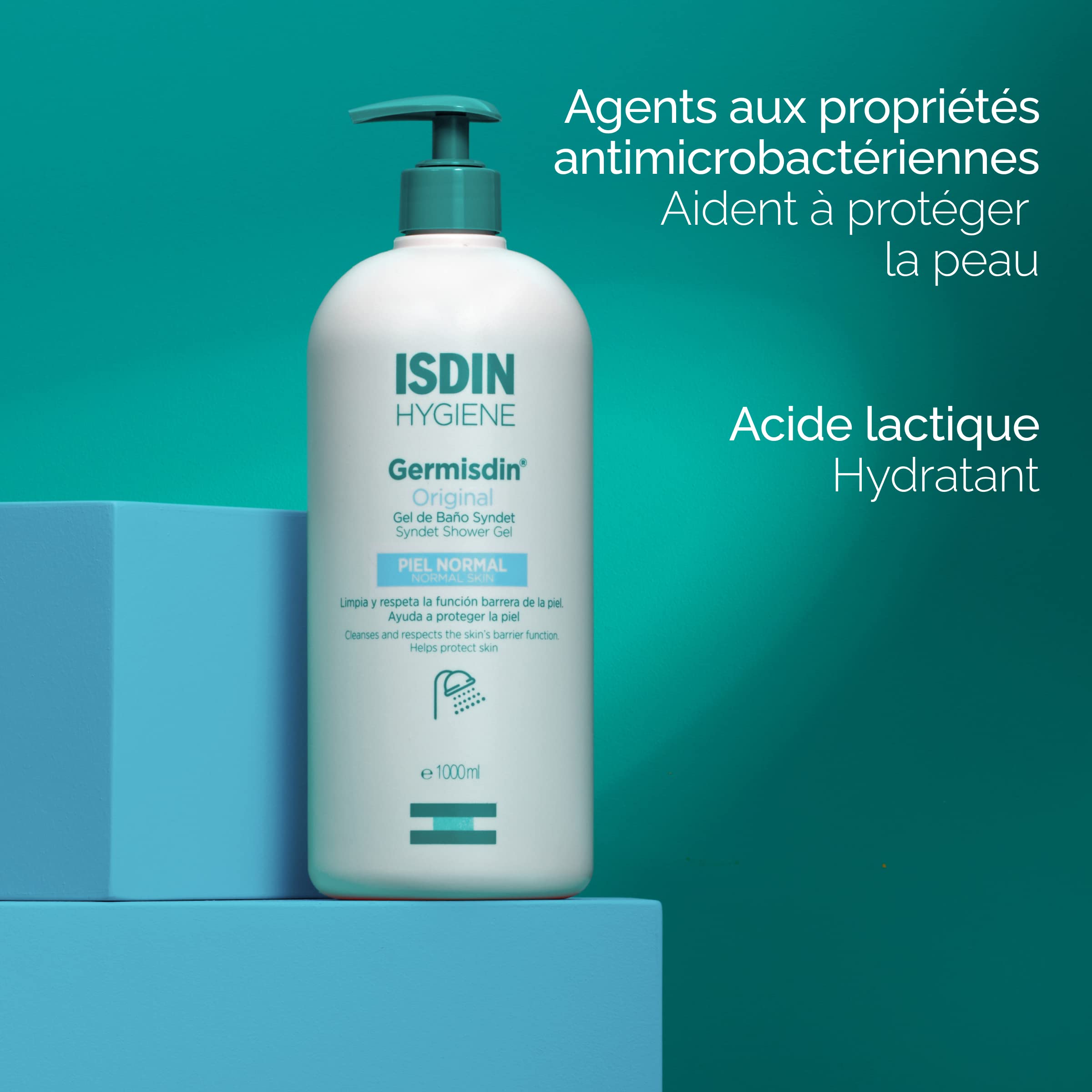 ISDIN Germisdin Original Syndet Shower Gel for Daily Use 1000ml 5