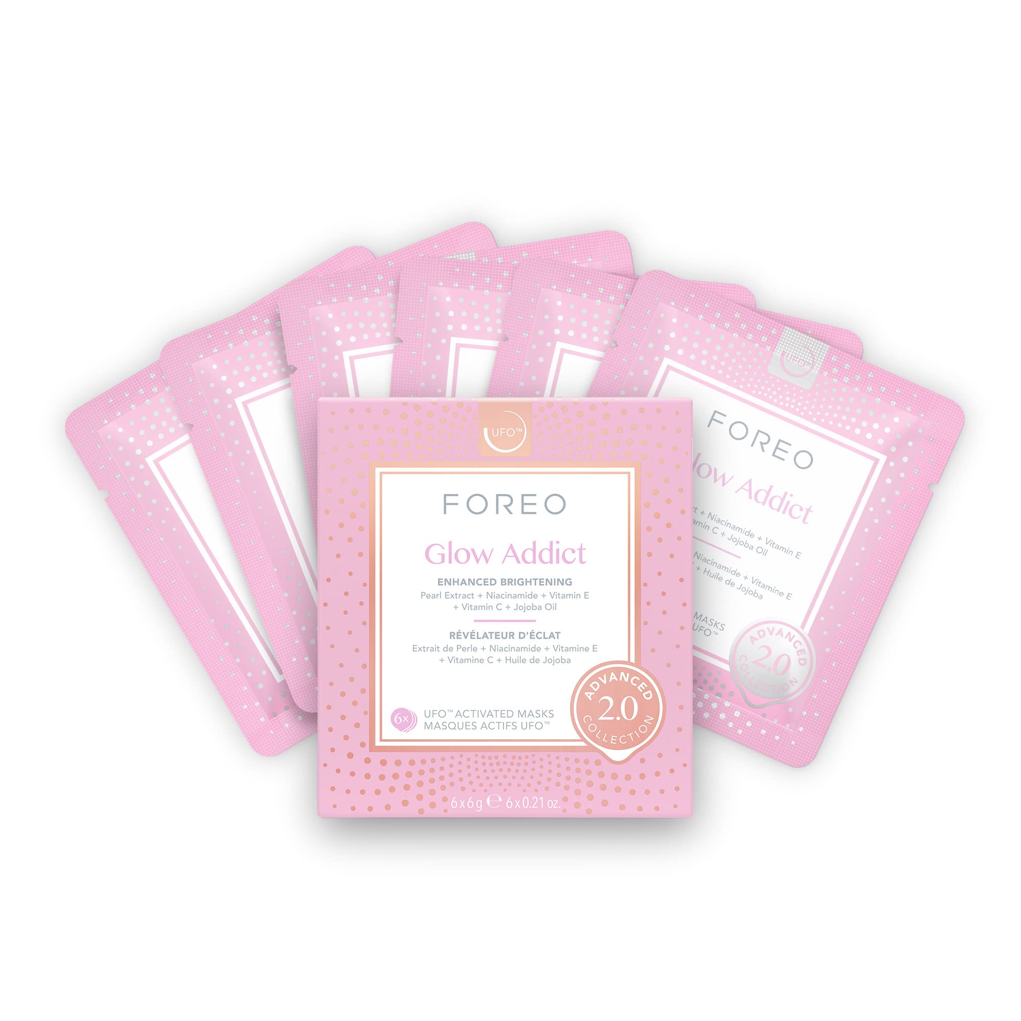 FOREO Glow Addict Advanced Collection 2.0 UFO-Activated Facial Mask for Hydration