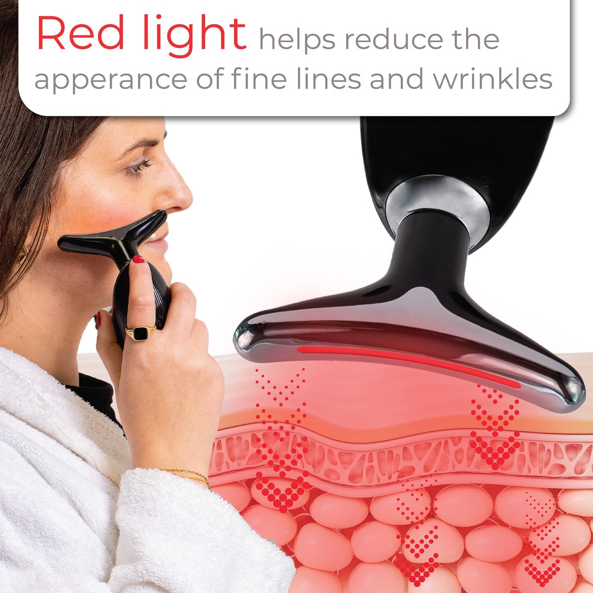 STYLPRO Fabulous Firmer LED Face & Neck Massager with Triple Light Therapy 5