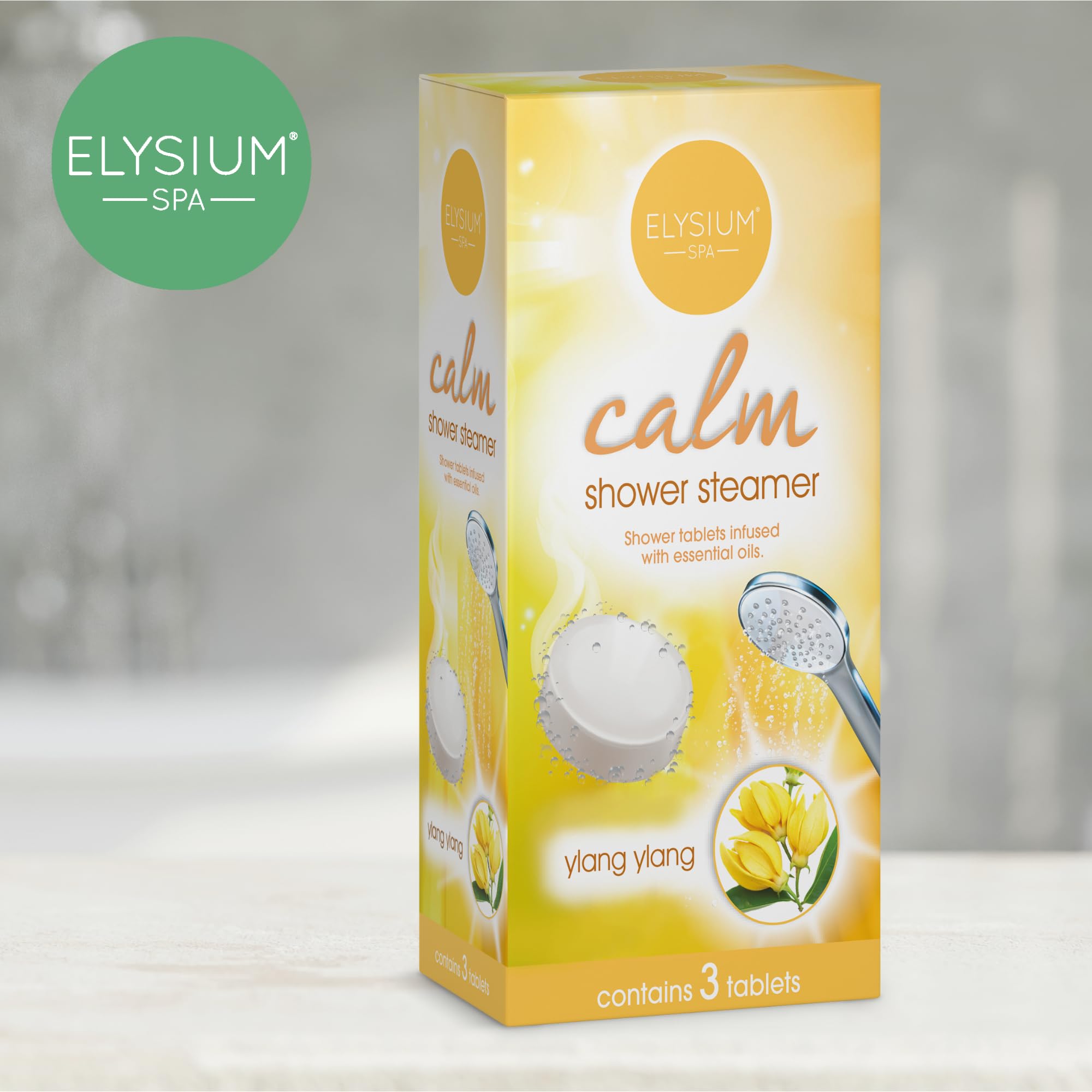 ELYSIUM SPA Shower Steamers with Essential Oils - Ylang Ylang, Eucalyptus, Lavender (3 Pack)