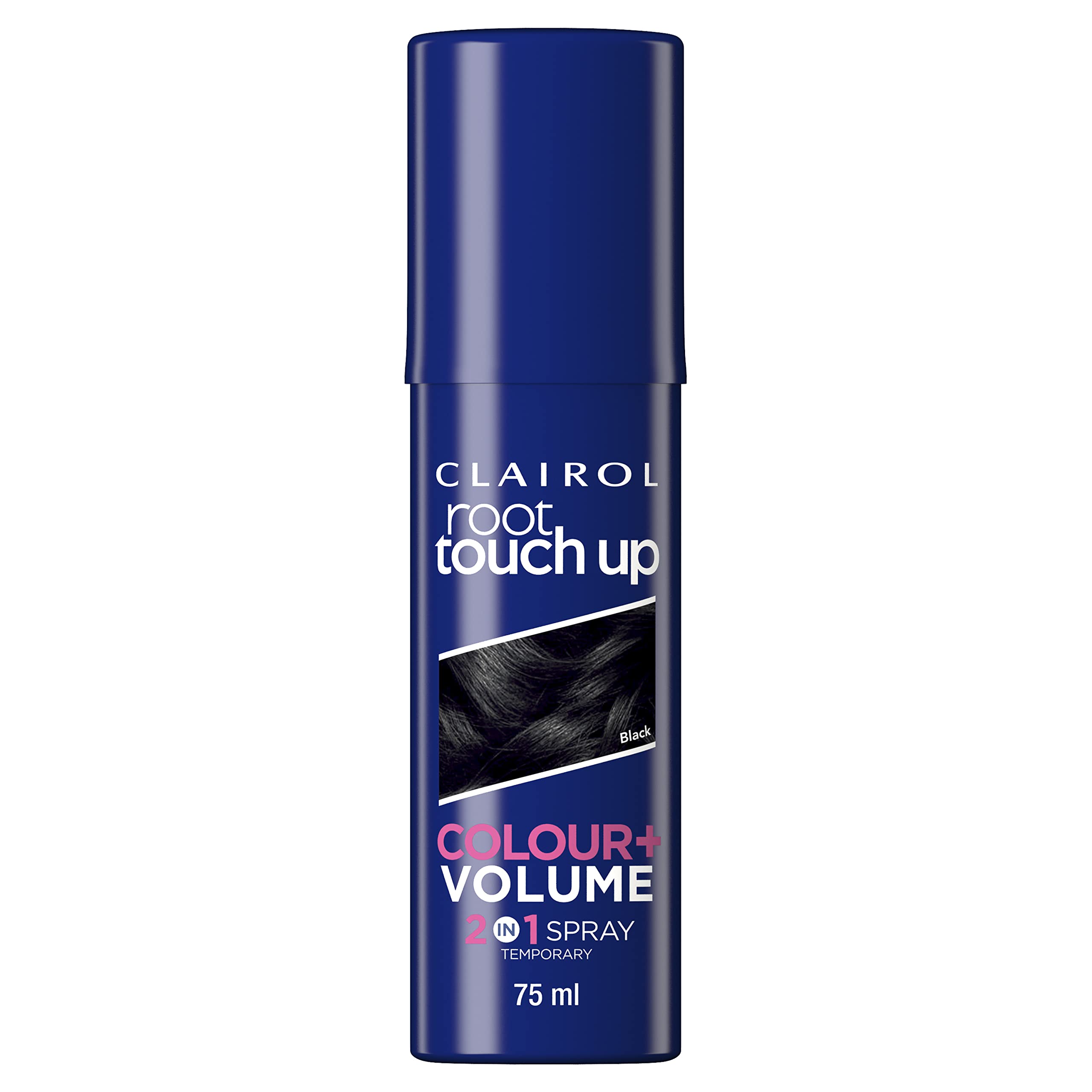 Clairol Ansatz-Farbauffrischer + Volumen 2-in-1-Spray, Schwarz, 75 ml