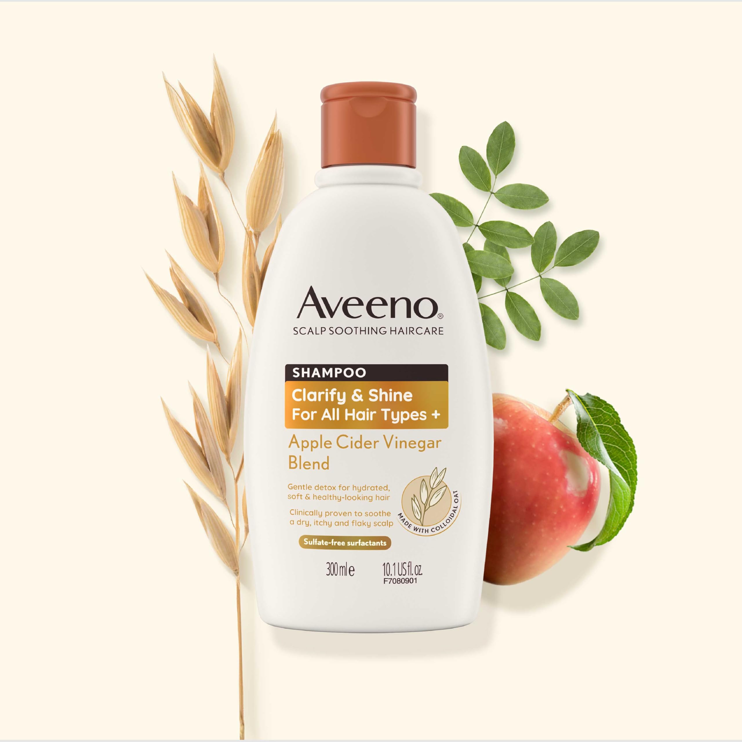 Aveeno Apple Cider Vinegar Clarify & Shine Shampoo for Itchy Scalp Relief 7