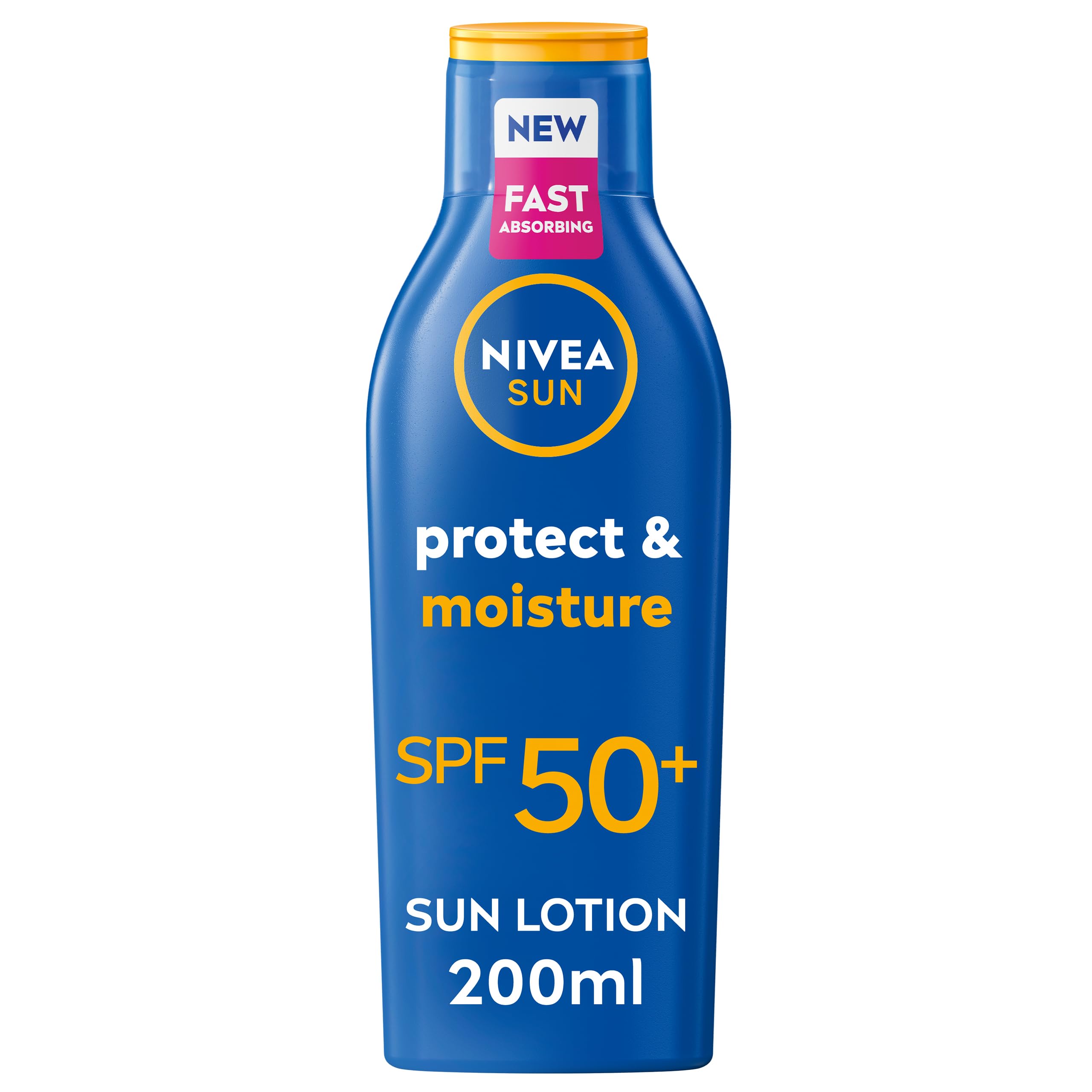 NIVEA SUN Protect & Moisture Sun Lotion SPF 50+ with Vitamin E, 48H Moisture, 200 ml