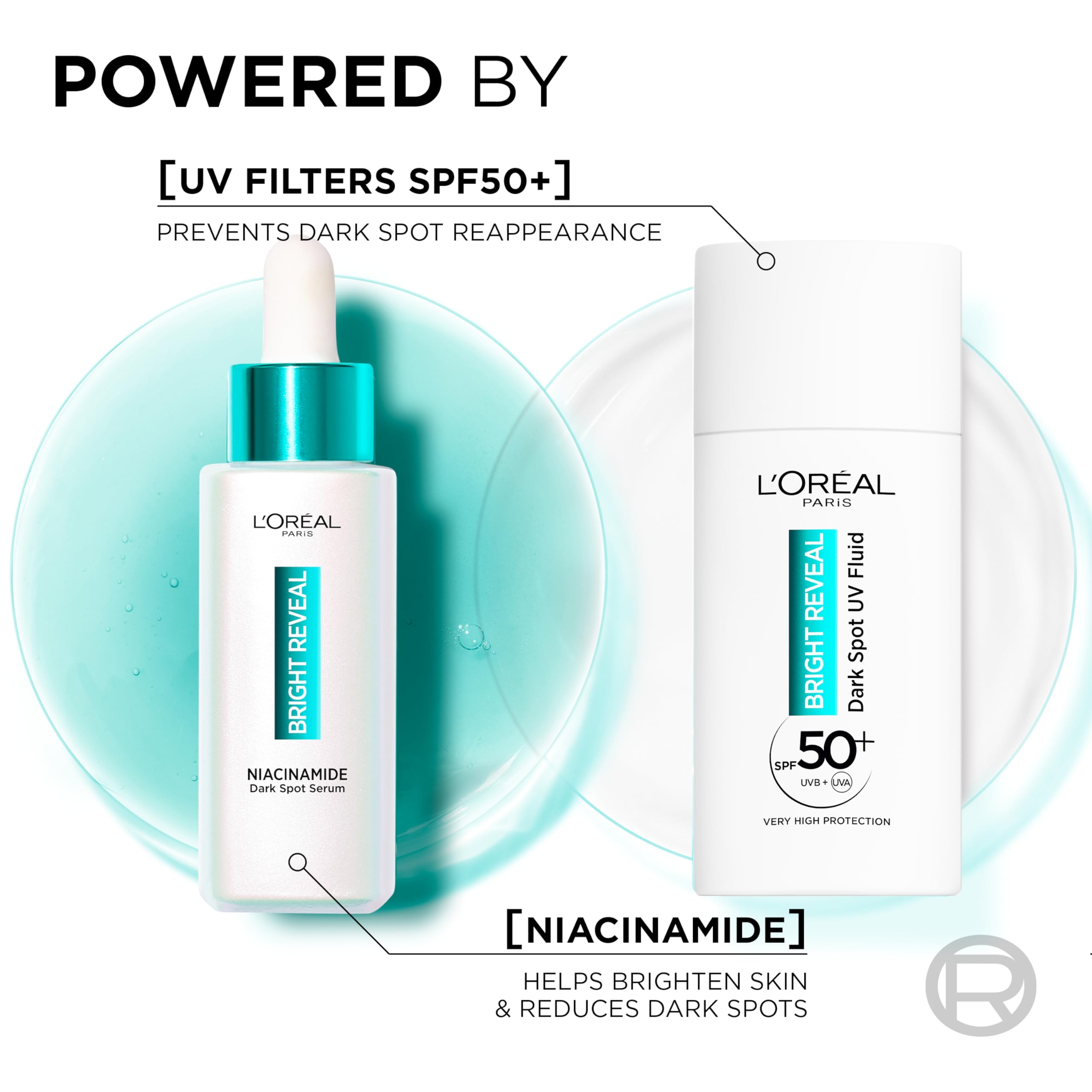 L'Oréal Paris Bright Reveal Niacinamide Dark Spot Serum & UV Fluid SPF 50+ Routine 5