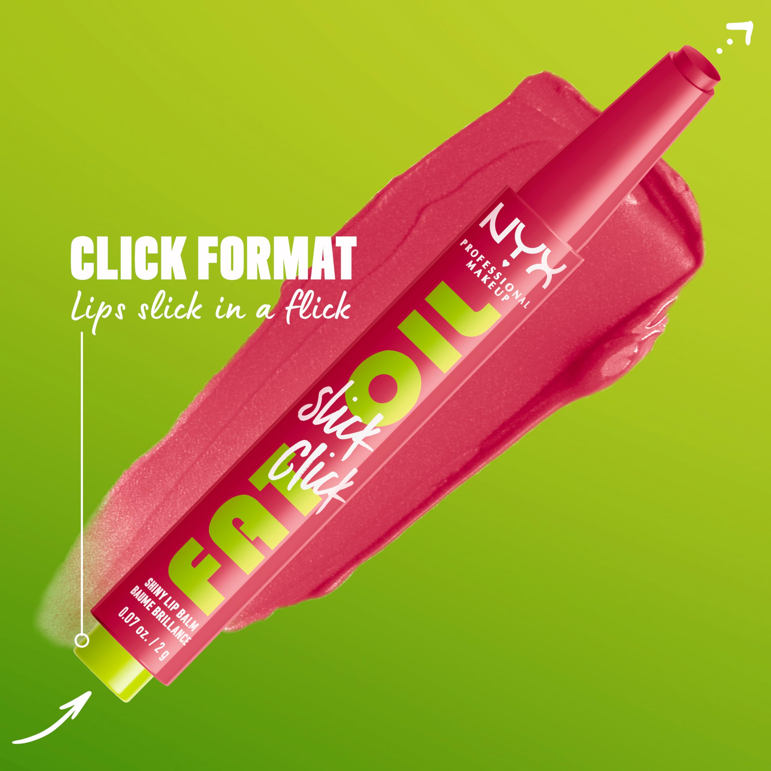 NYX Professional Makeup Fat Oil Slick Click Lip Balm - No Filter Needed | 12H Hydration 2