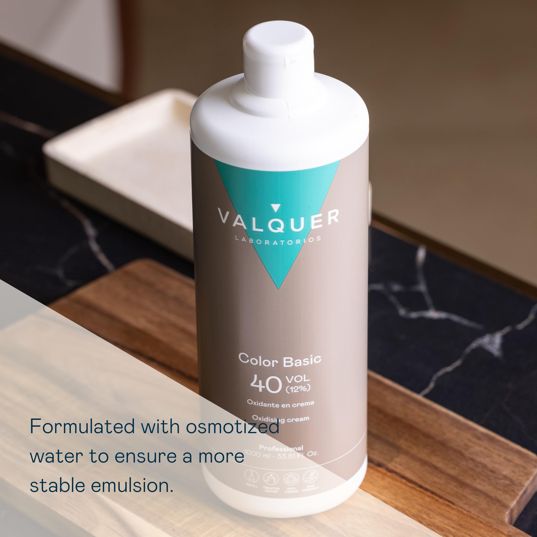 Valquer Stabilized Hydrogen Peroxide Cream 40 Volume 12% Oxidizer for Professional Hair Perms and Coloring 4