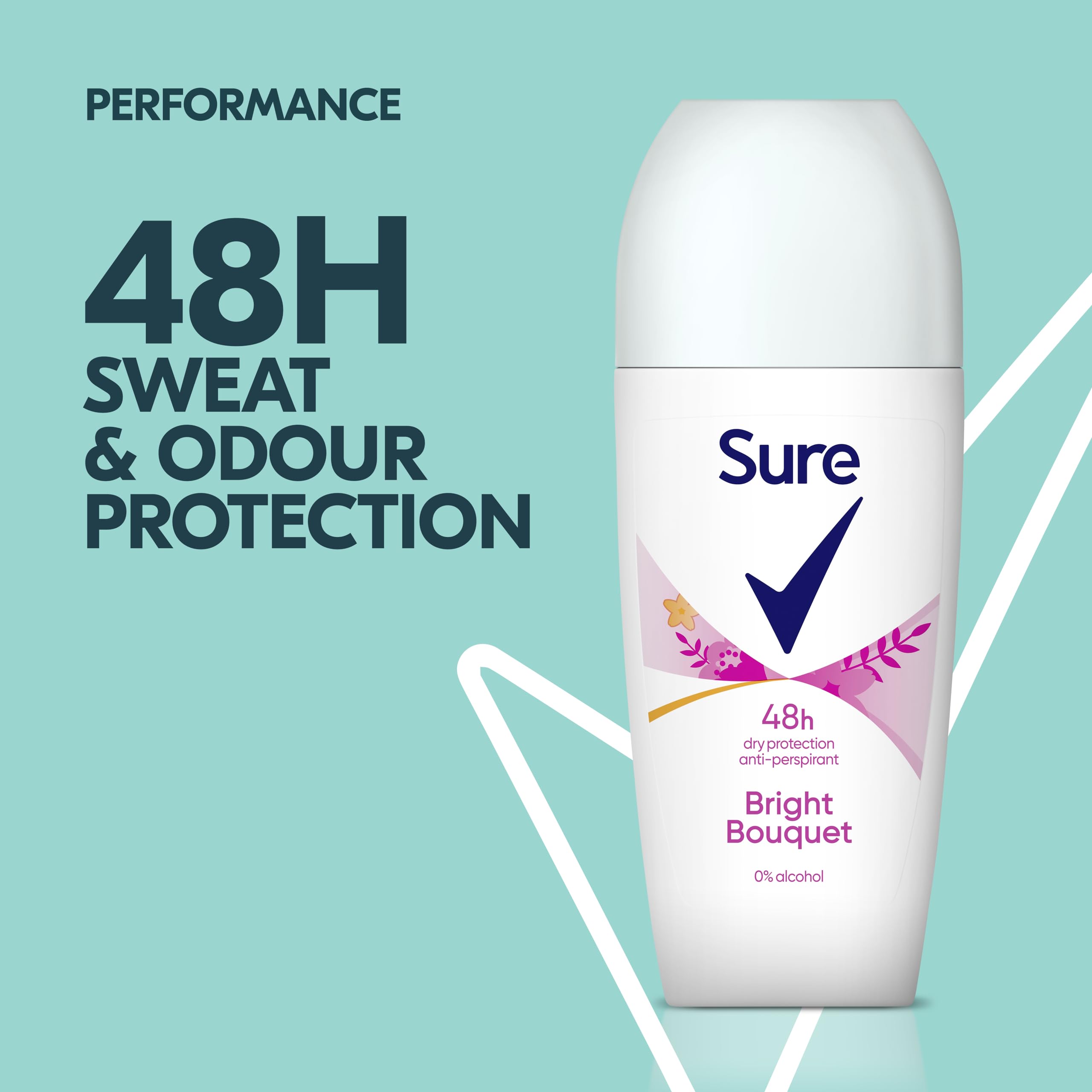 Sure Women Bright Bouquet Roll On Antiperspirant Deodorant 48H Protection 4