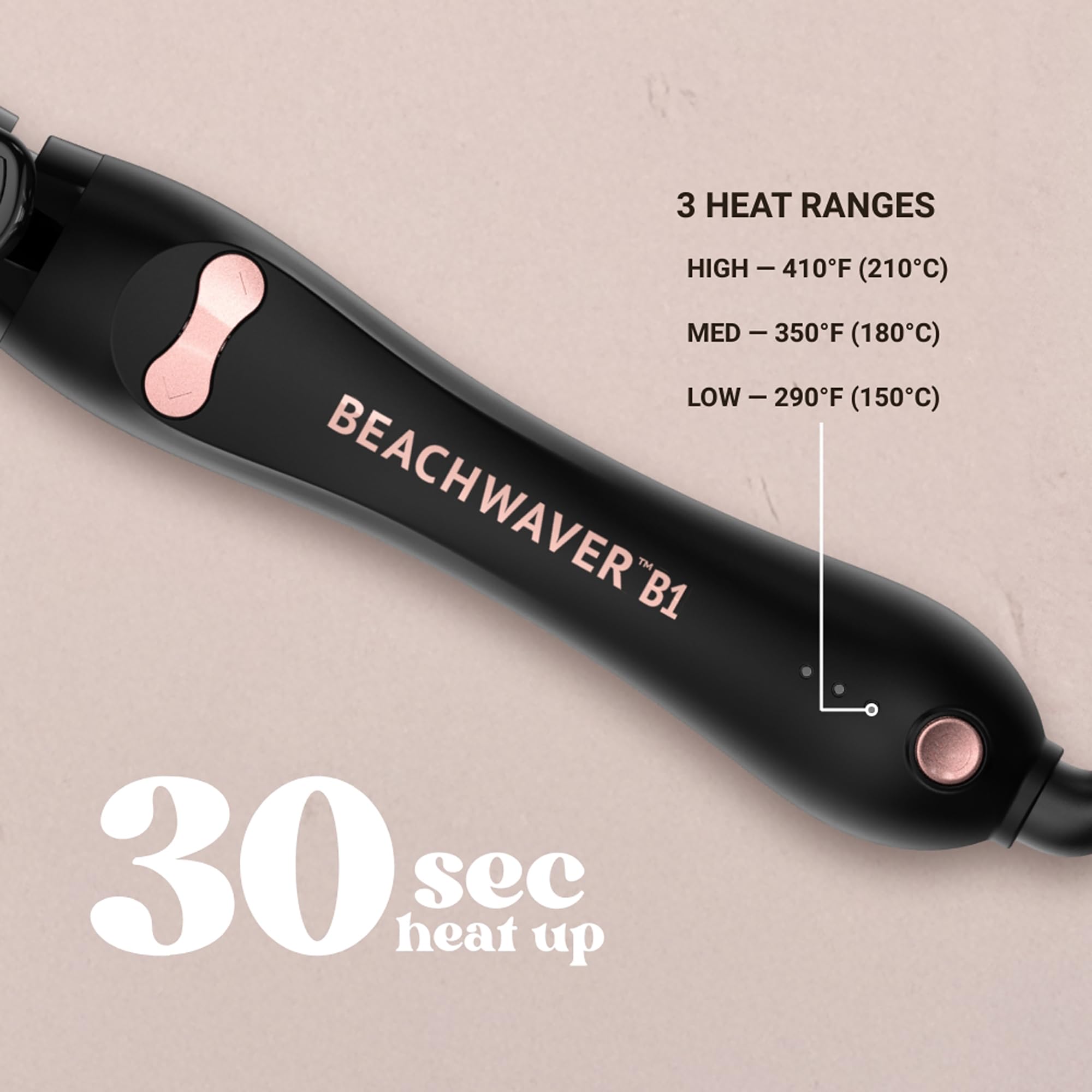 Beachwaver Co. B1 Automatic Rotating Curling Iron - 1-Inch Barrel, Midnight Rose 6
