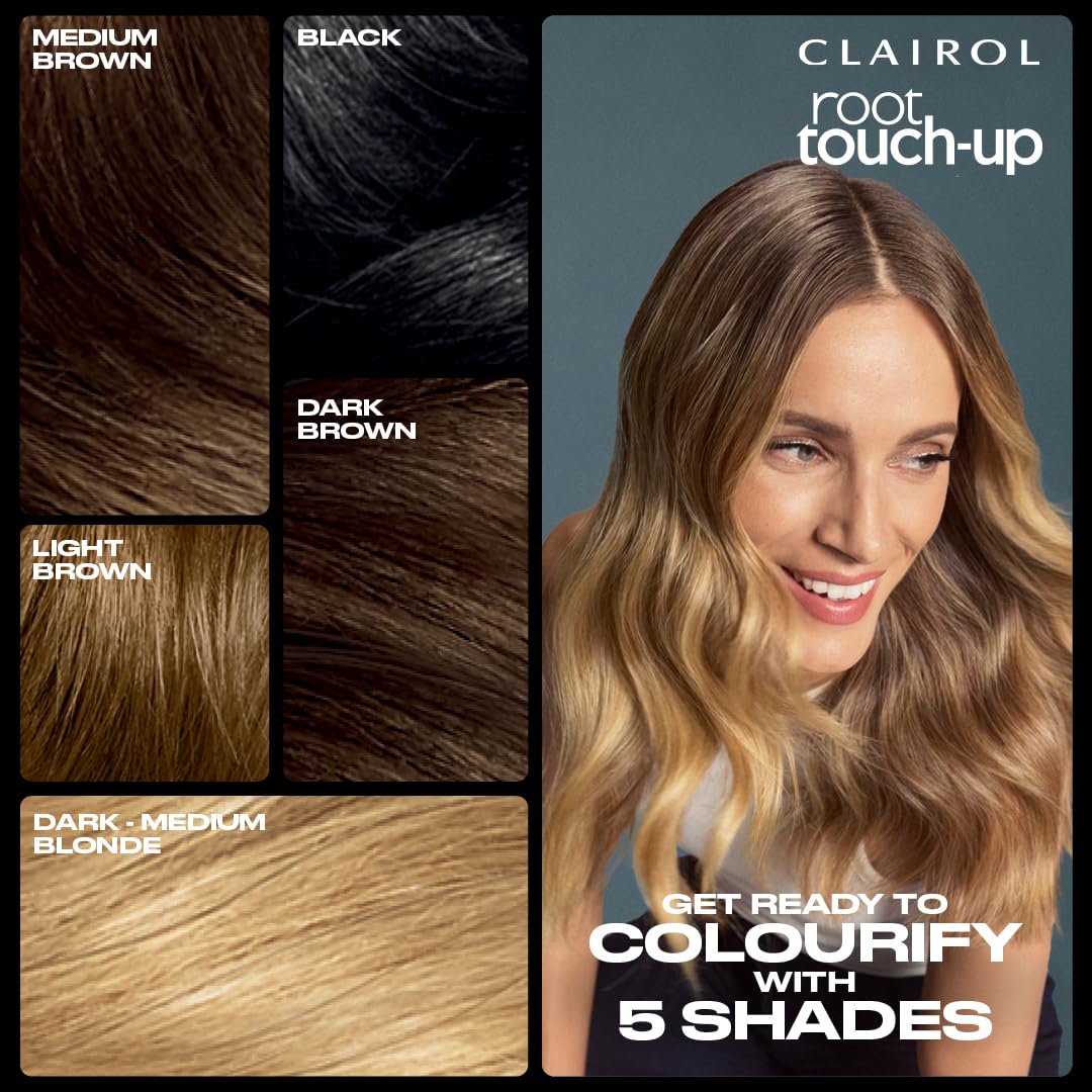 Clairol Root Touch Up Spray Medium Brown - Temporary Grey Coverage & Volume 2-in-1, 75ML 4